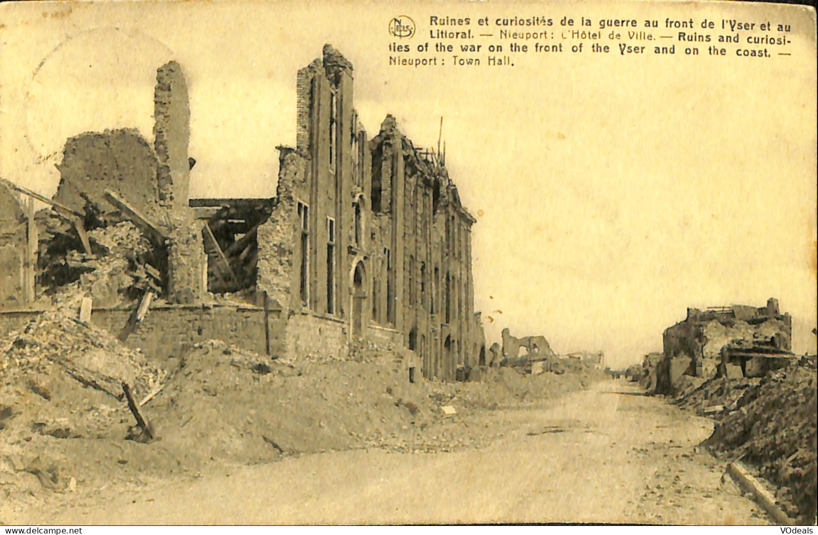 Belgique - Flandre Occidentale -Nieuport - Ruines De Nieuport - L'Hôtel De Ville - Nieuwpoort