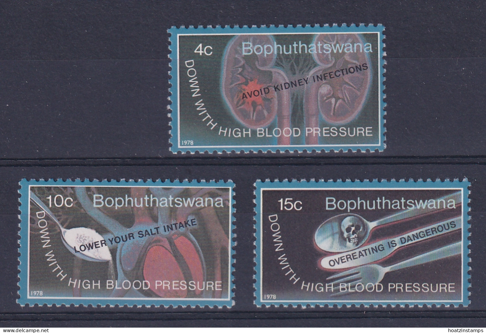 South Africa - Bophuthatswana: 1978   World Hypertension Month    MNH - Nuevos