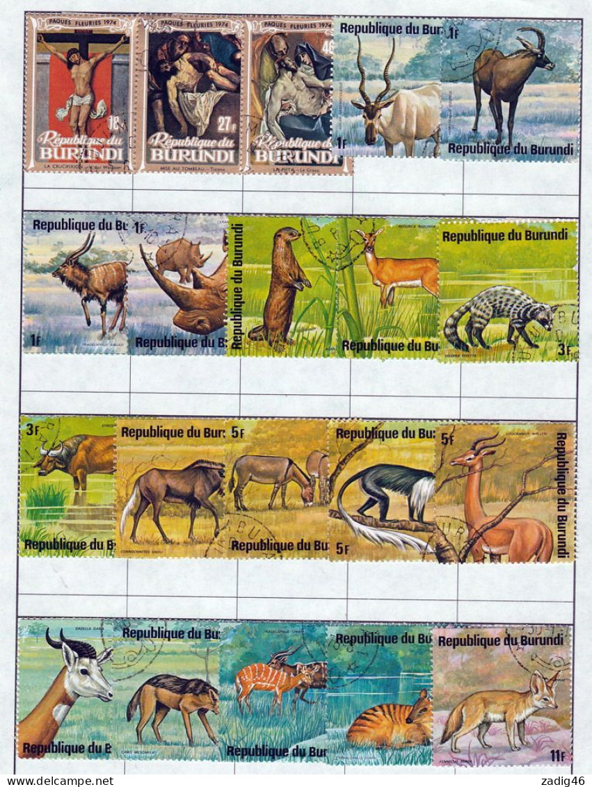 BURUNDI - LOT DE 110 TIMBRES OBLITERES EN TRES BON ETAT - 6 SCANS - Gebraucht