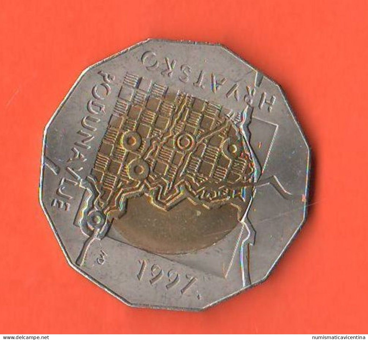 Croazia 25 Kuna 1997 Croatia ONU Republic Hrvatska Croatie Bimetallic Coin - Croatia