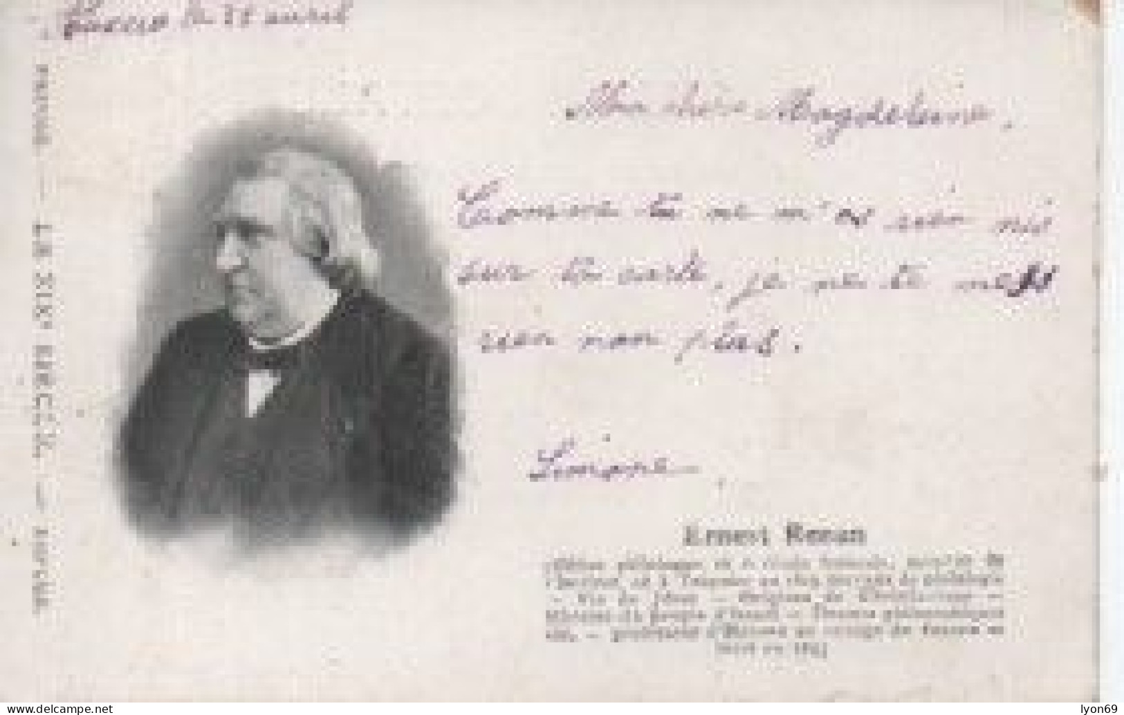 RNEST RENAN  AGE D OR - Ecrivains