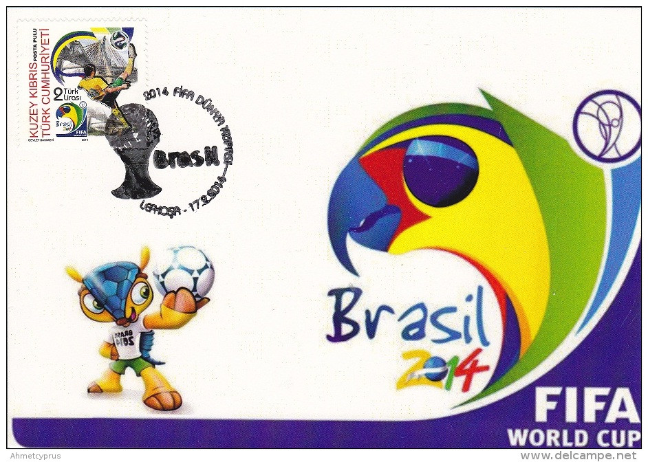 2014 TURKISH CYPRUS ZYPERN CHYPRE CIPRO "FIFA WORLD CUP 2014 BRAZIL" Maximum Cards. - 2014 – Brazil
