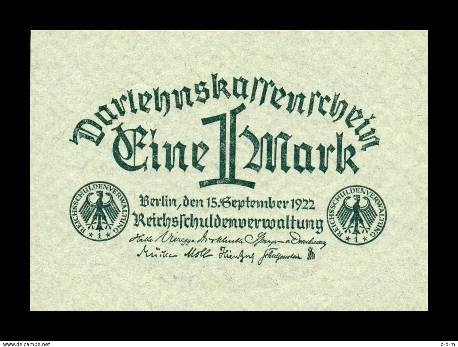 Alemania Germany 1 Mark 1922 Pick 61a Sc- AUnc - 1 Mark