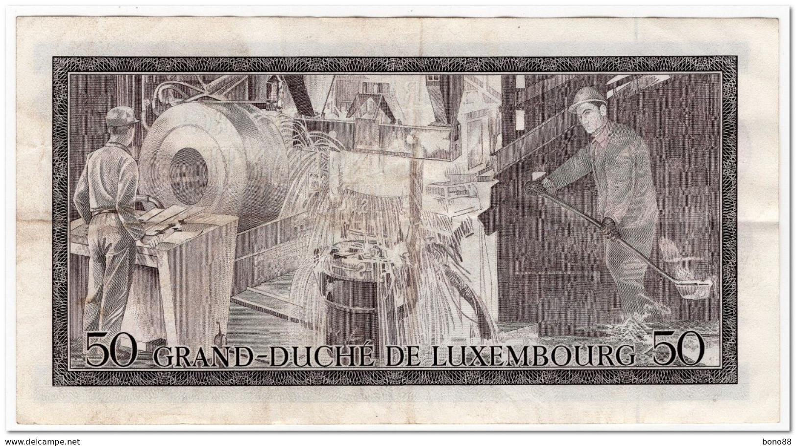 LUXEMBOURG,50 FRANCS,1972,P.55b,VF - Lussemburgo