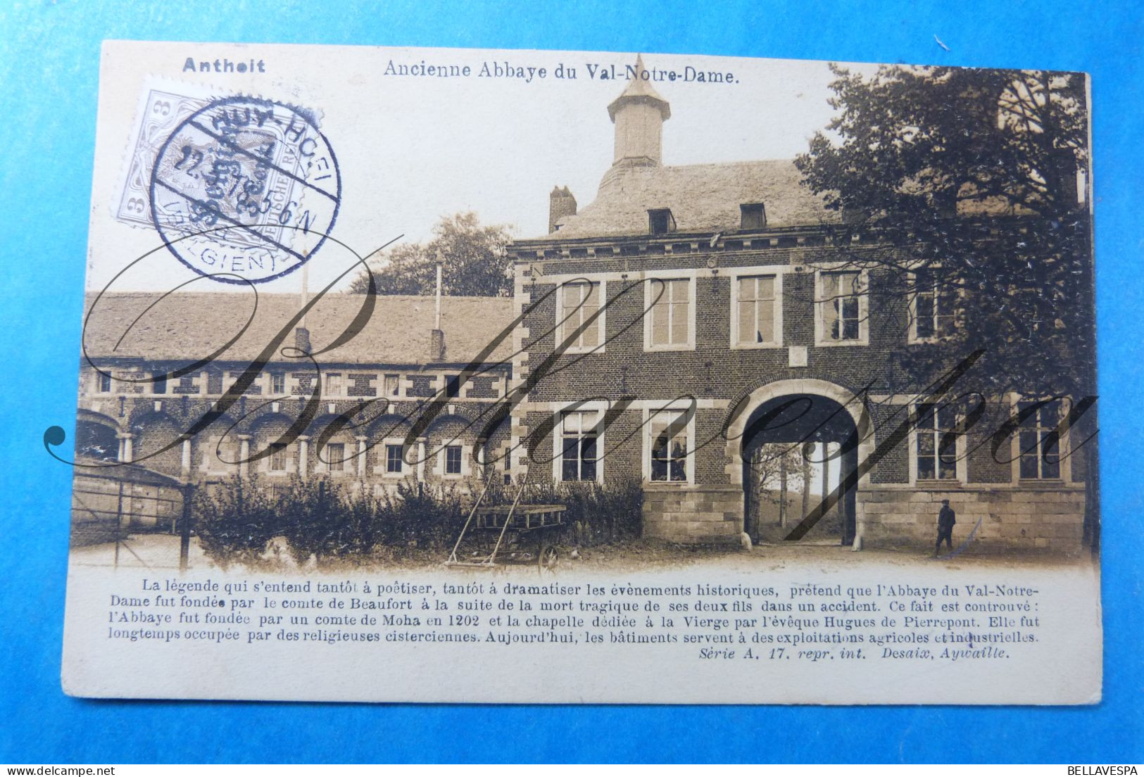 Antheit Abbaye Val-Notre-Dame Feldpost  Occupation Huy 1918 - Wanze