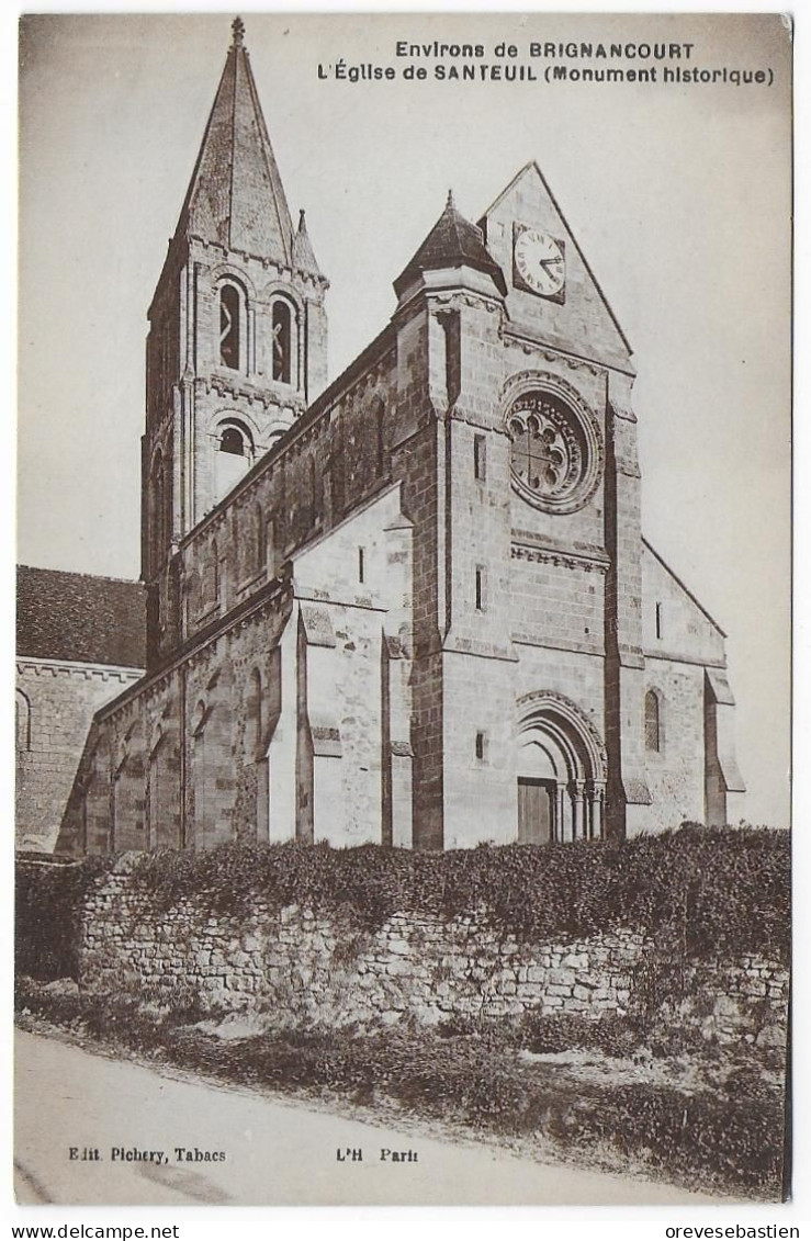 CPA - ENVIRONS DE BRIGNANCOURT - L'EGLISE DE SANTEUIL - Santeuil