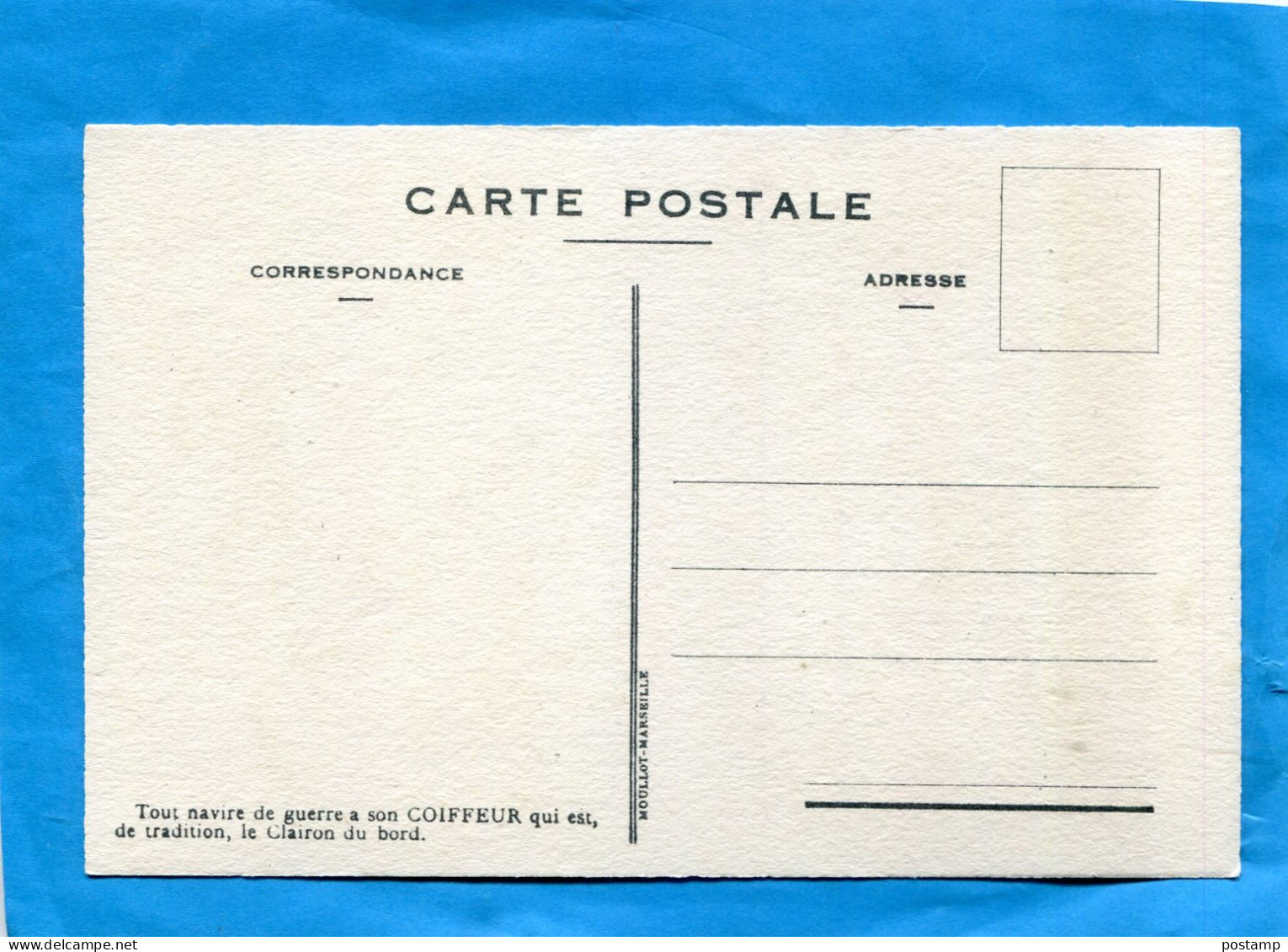 Marine Nationale Carte Illustrée- Coiffeur à Bord Et Clairon à Bord-édition Moulot Marseille Année 46 - Boten