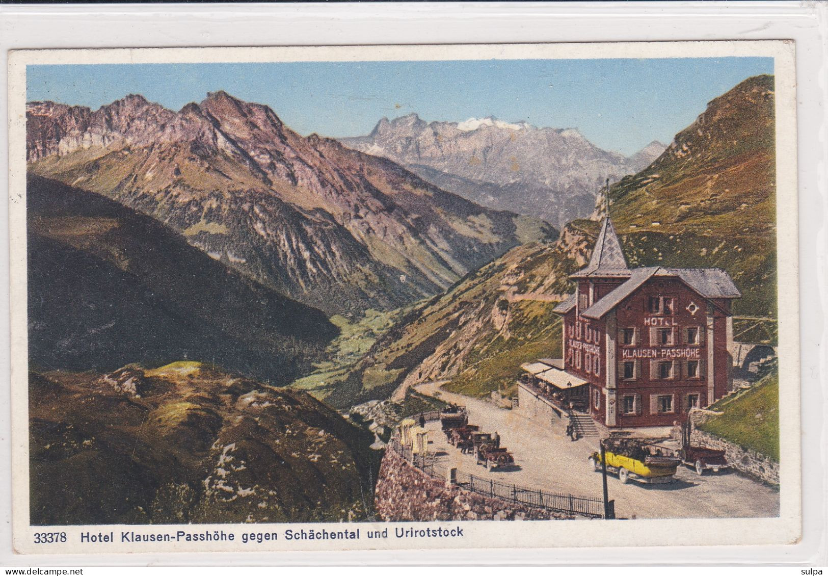 Hotel Klausen-Passhöhe, Postauto. Car Postal - Bus & Autocars