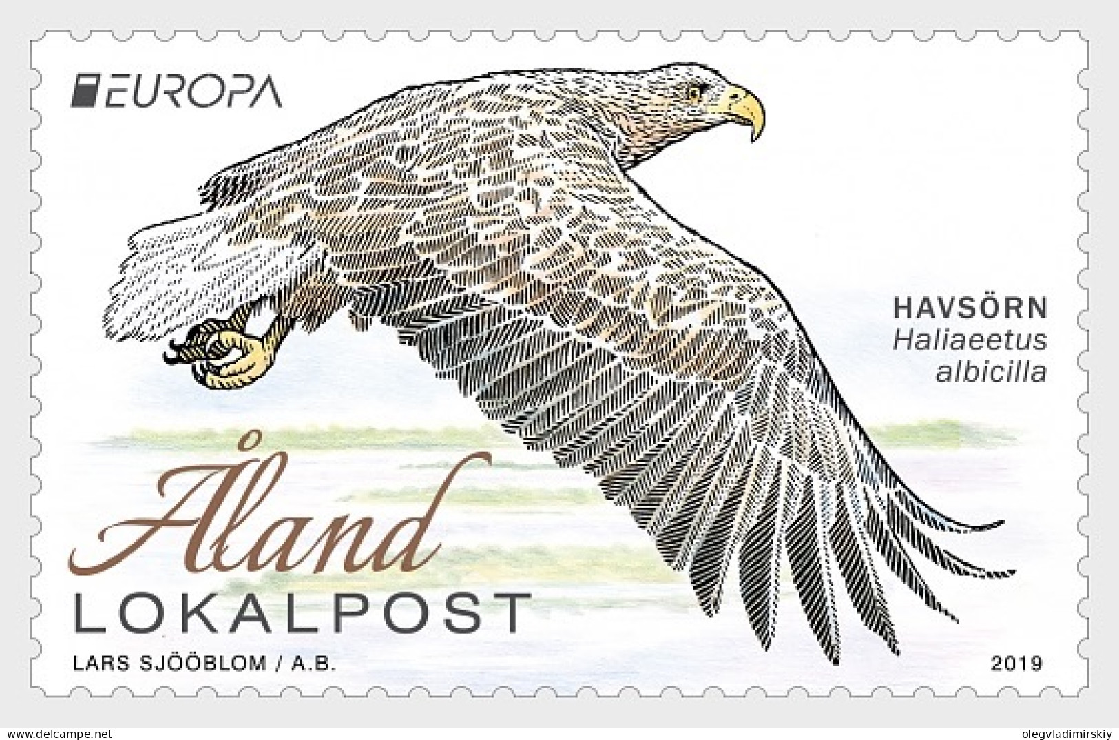 Aland Islands Åland Finland 2019 Europa CEPT Rare Birds Island Eagle Stamp Mint - Ongebruikt