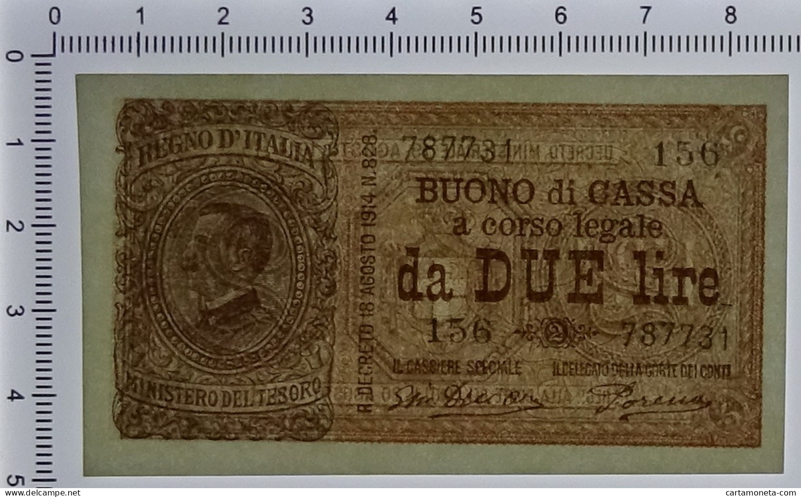 2 LIRE BUONO DI CASSA EFFIGE VITTORIO EMANUELE III 14/03/1920 FDS-/FDS - Regno D'Italia – Other