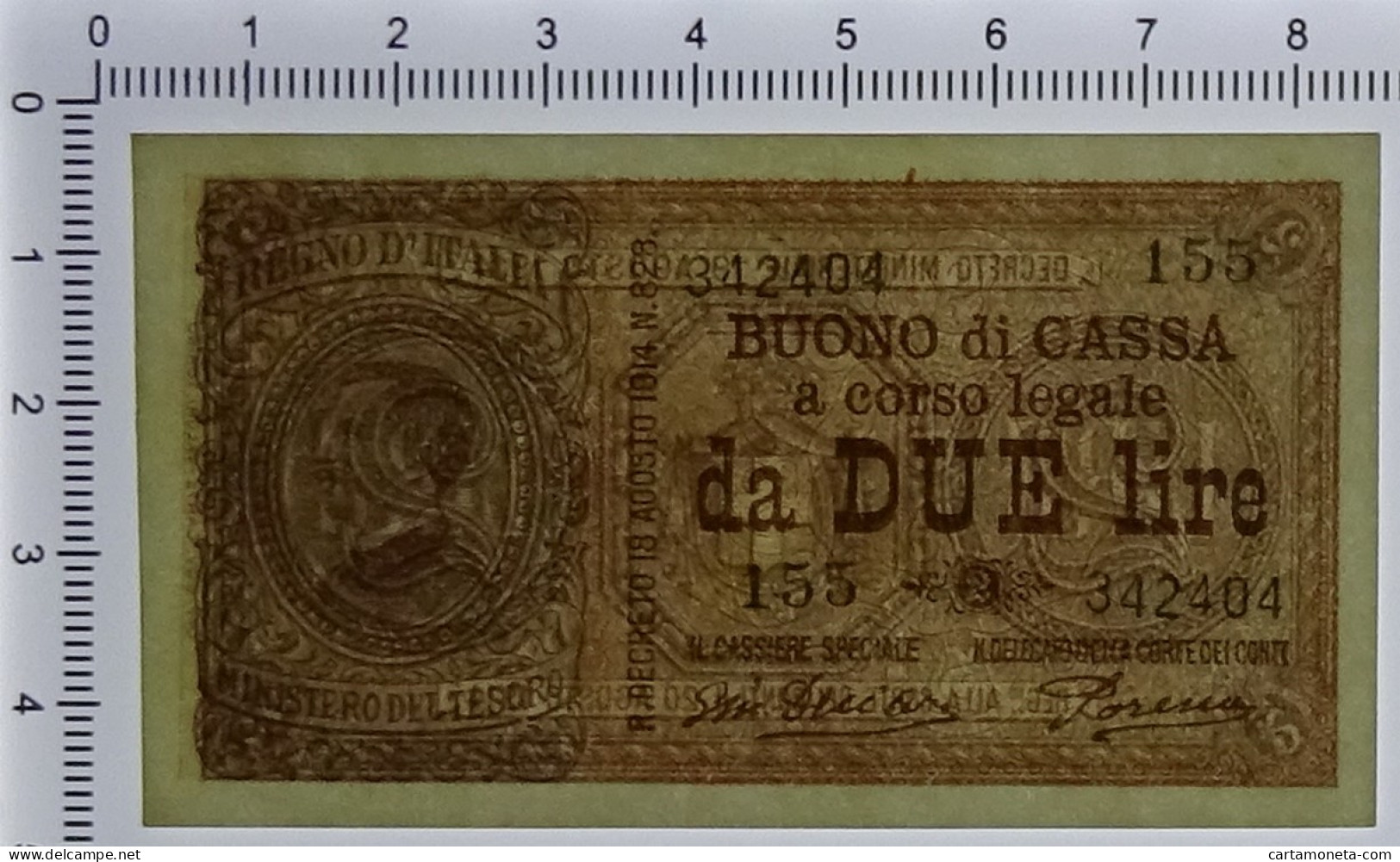 2 LIRE BUONO DI CASSA EFFIGE VITTORIO EMANUELE III 14/03/1920 SUP - Otros