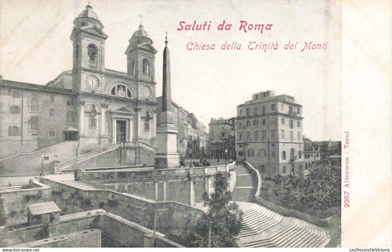 ITALIE - Saluti Da Roma - Chiesa Della Trinità Dei Monti - Carte Postale Ancienne - Eglises