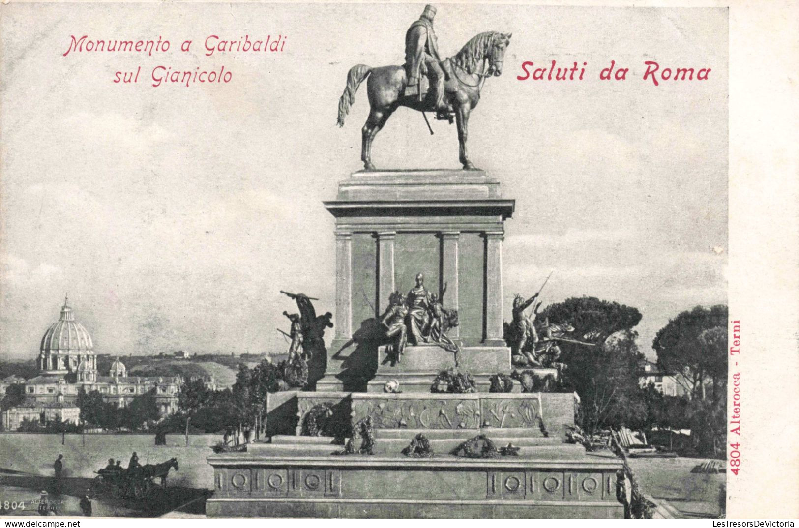 ITALIE - Saluti Da Roma - Monumento A Garibaldi Sul Gianicolo - Carte Postale Ancienne - Chiese