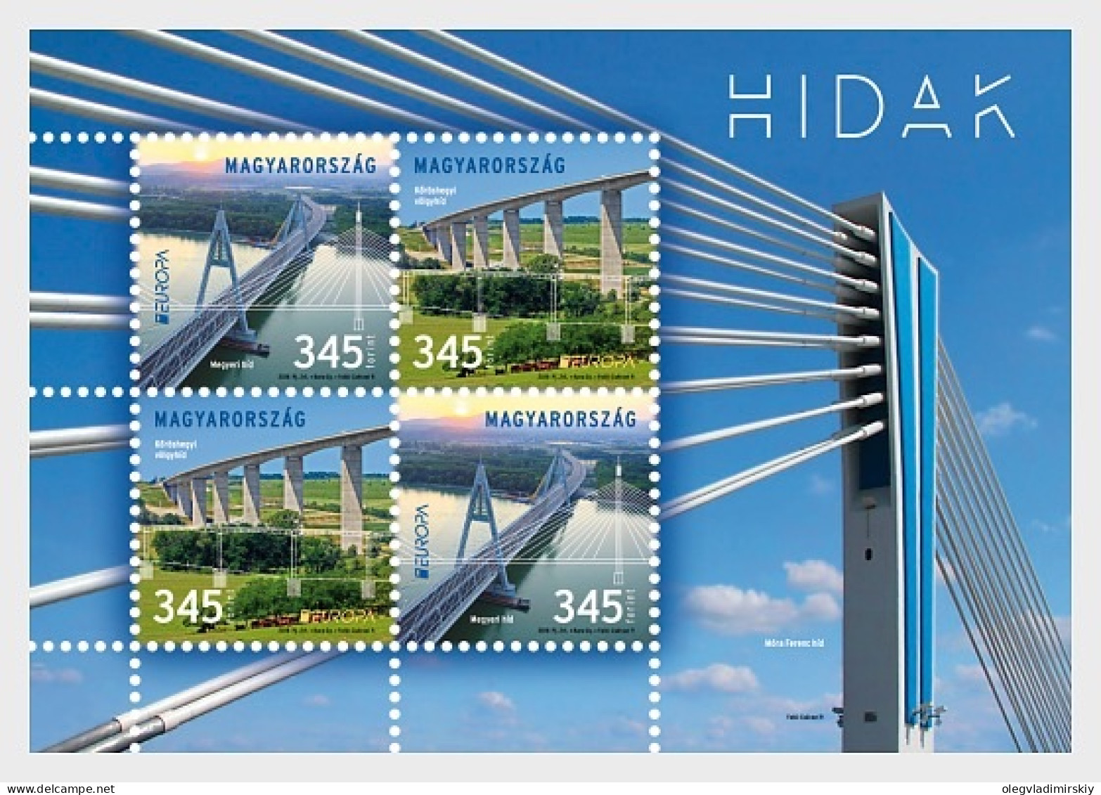 Hungary 2018 Europa CEPT Bridges Block Of 2 Sets Mint - 2018