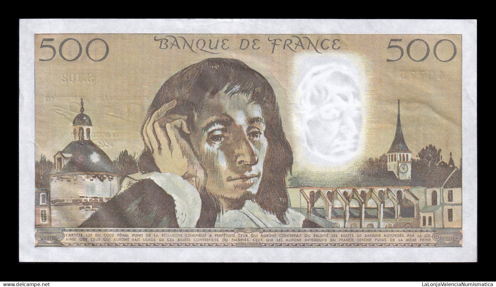 Francia France 500 Francs Pascal 1979 Pick 156d Sc- AUnc - 500 F 1968-1993 ''Pascal''