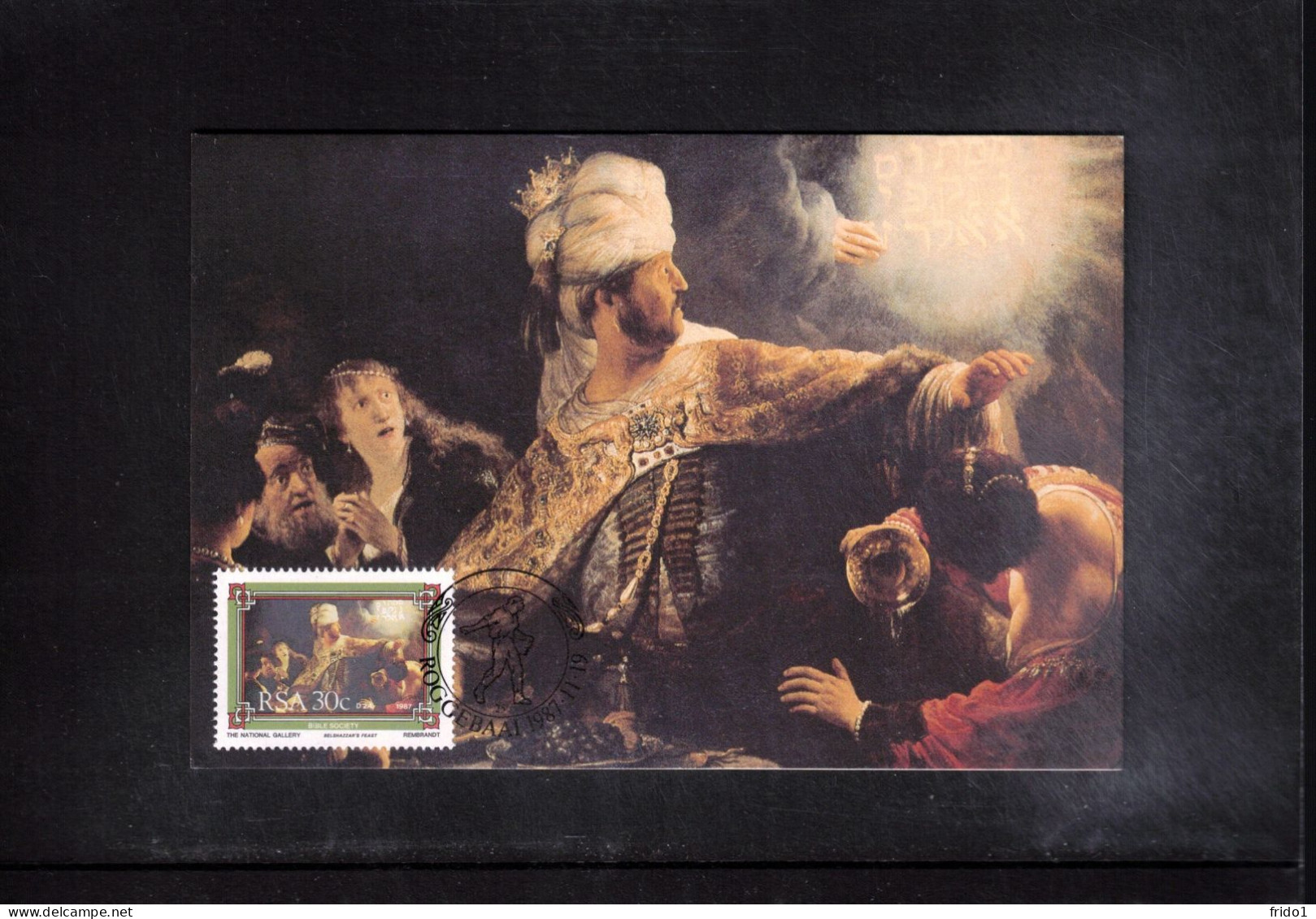South Africa 1987 Art - Rembrandt Painting Interesting Maximum Card - Rembrandt