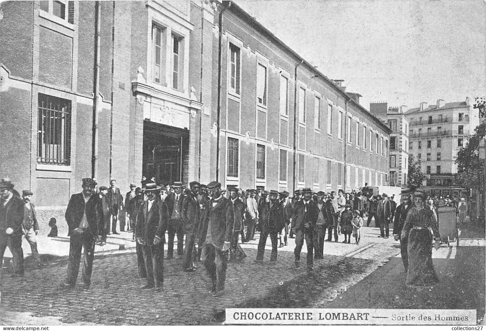 PARIS-75015- AVE DE CHOISY, CHOCOLATERIE LOMBART 2 CARTES SORTIES DES HOMME ET SORTIE DES ECURIES - Paris (13)