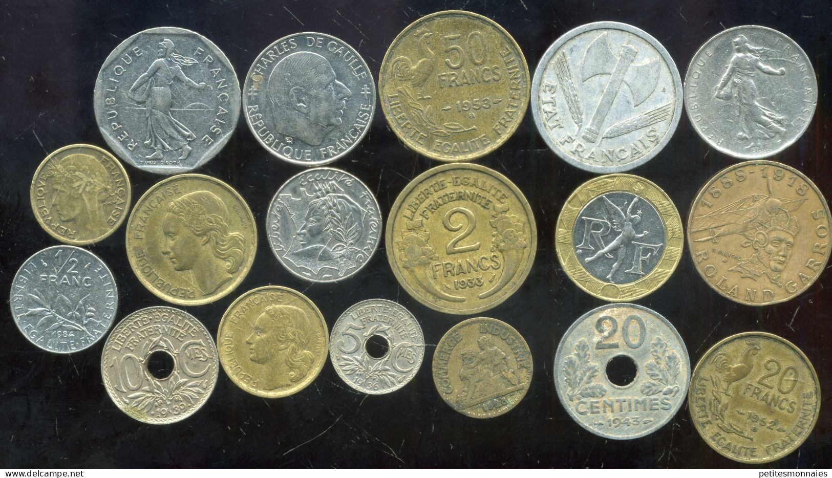 FRANCE  Lot De 18  Monnaies  (  128 ) - Kilowaar - Munten