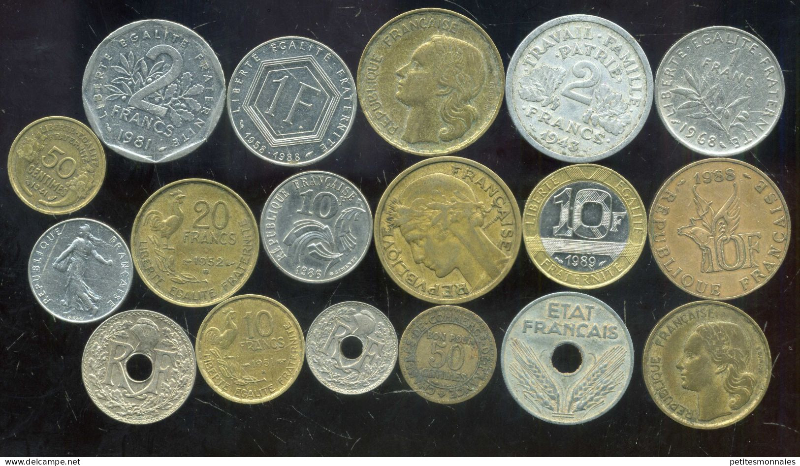 FRANCE  Lot De 18  Monnaies  (  128 ) - Kilowaar - Munten