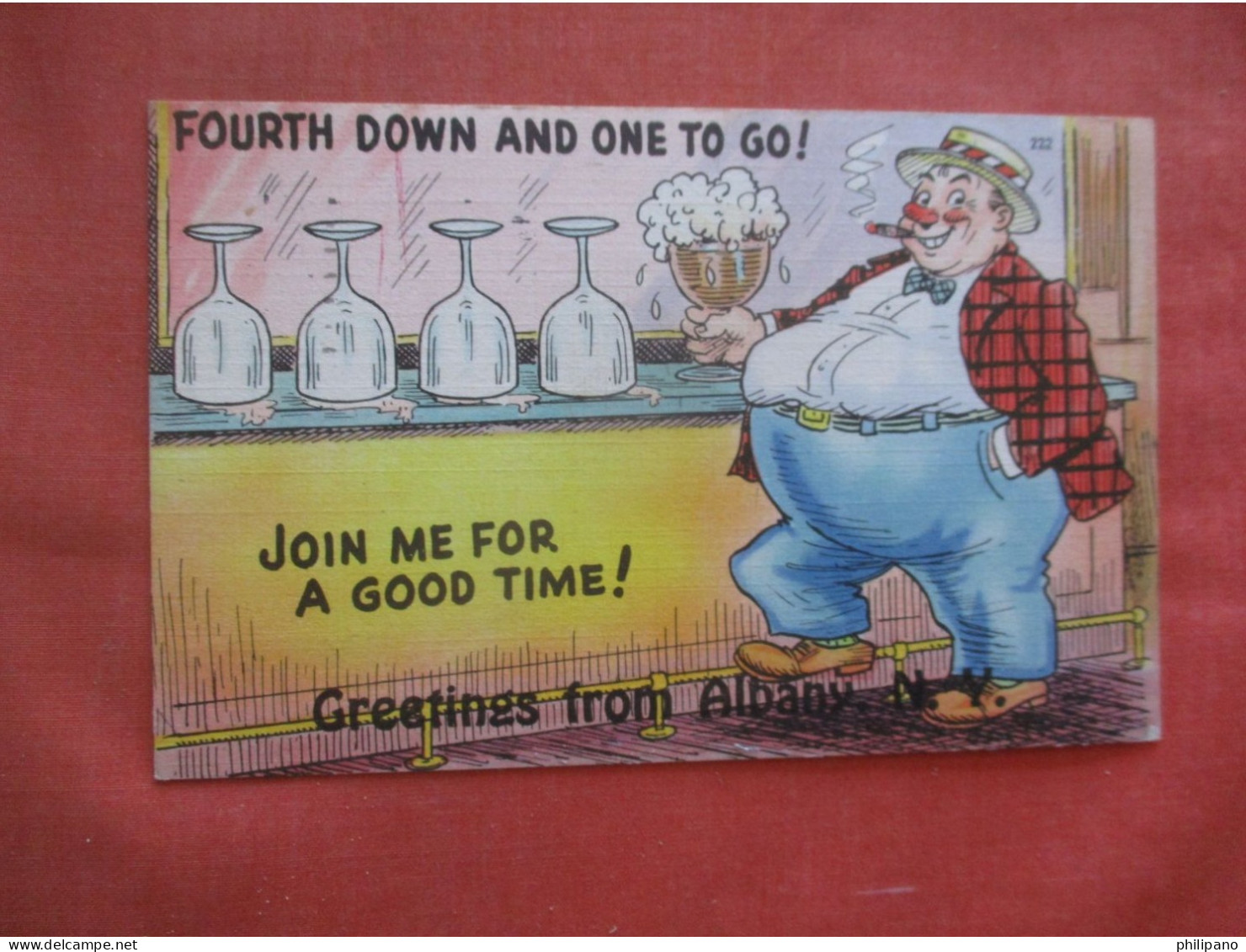 Drinking Humor.   Greetings  Albany   New York      Ref 6145 - Albany