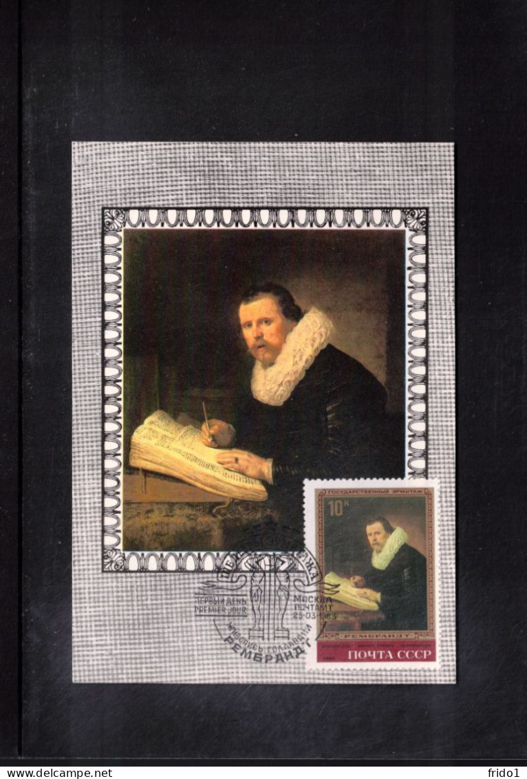 Russia USSR 1983 Art - Rembrandt Painting Interesting Maximum Card - Rembrandt