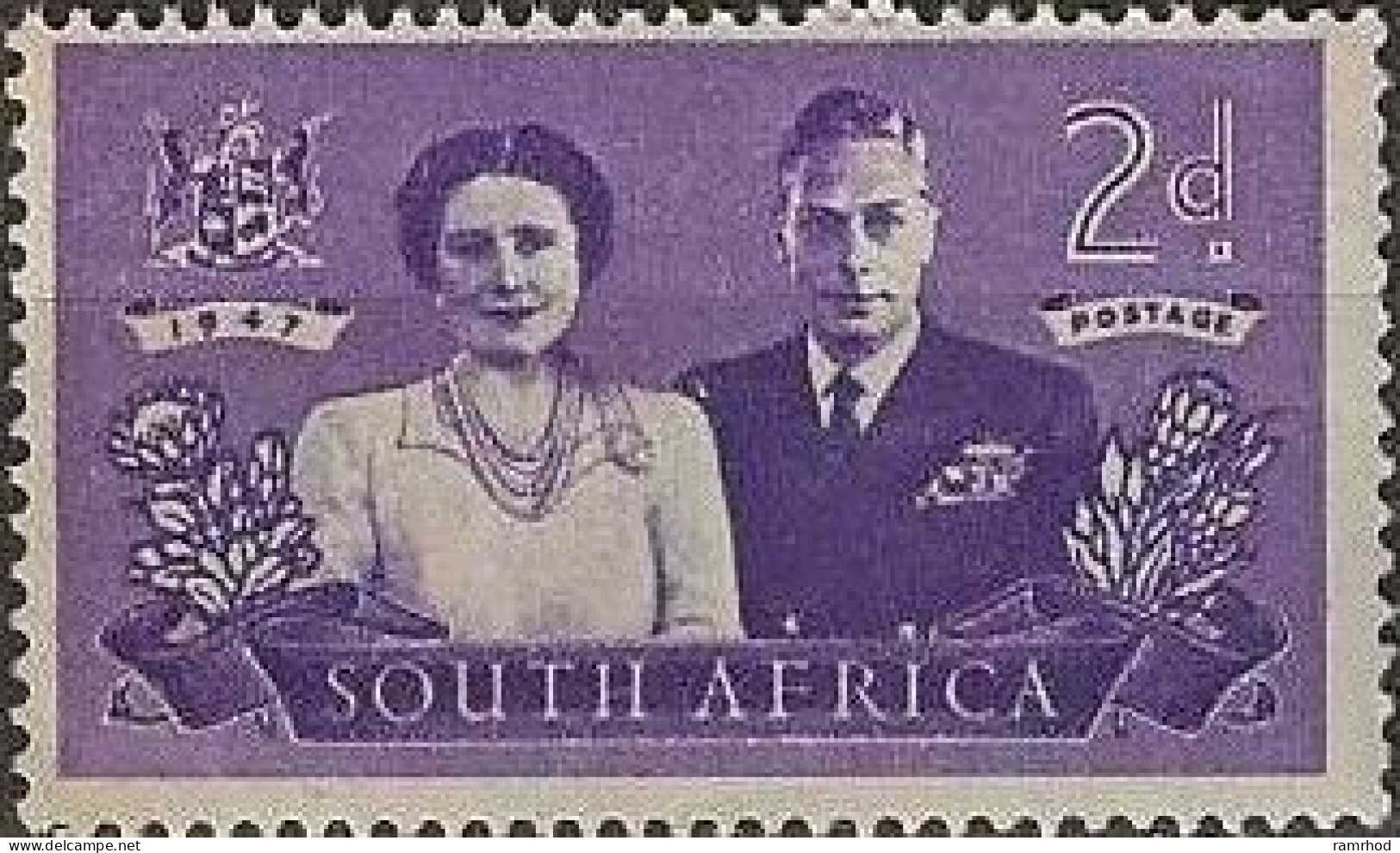 SOUTH AFRICA 1947 Royal Visit - 2d - King George VI And Queen Elizabeth MH - Unused Stamps