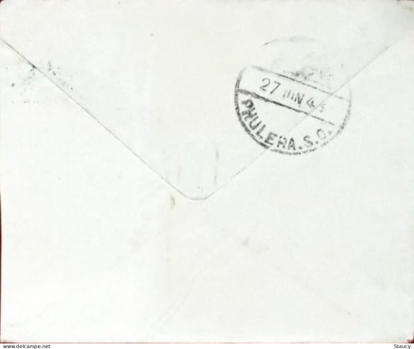 BRITISH INDIA 1943 1/4a Anna FRANKING On 1/2a "JAYPORE STATE" Stationery COVER, NICE CANCEL ON Front & Back As Per Scan - Jaipur