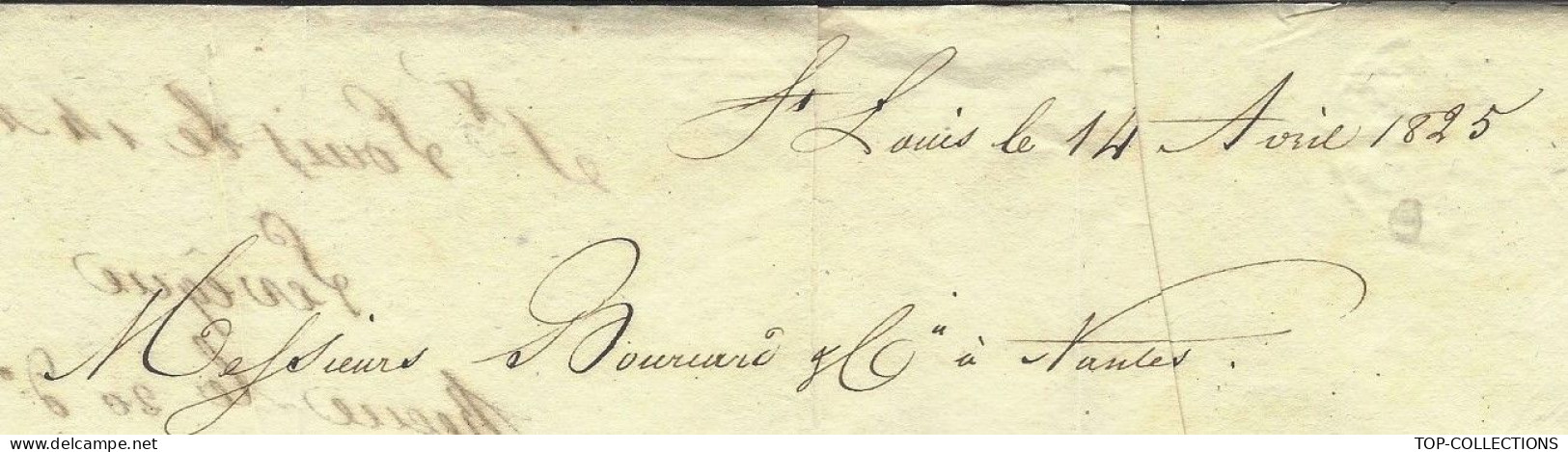 Négoce International 1825 St Louis  Haut Rhin Alsace M.P HUNINGUE => Nantes Bourcard  ARMATEUR NEGRIER Basle Werthemann - 1800 – 1899