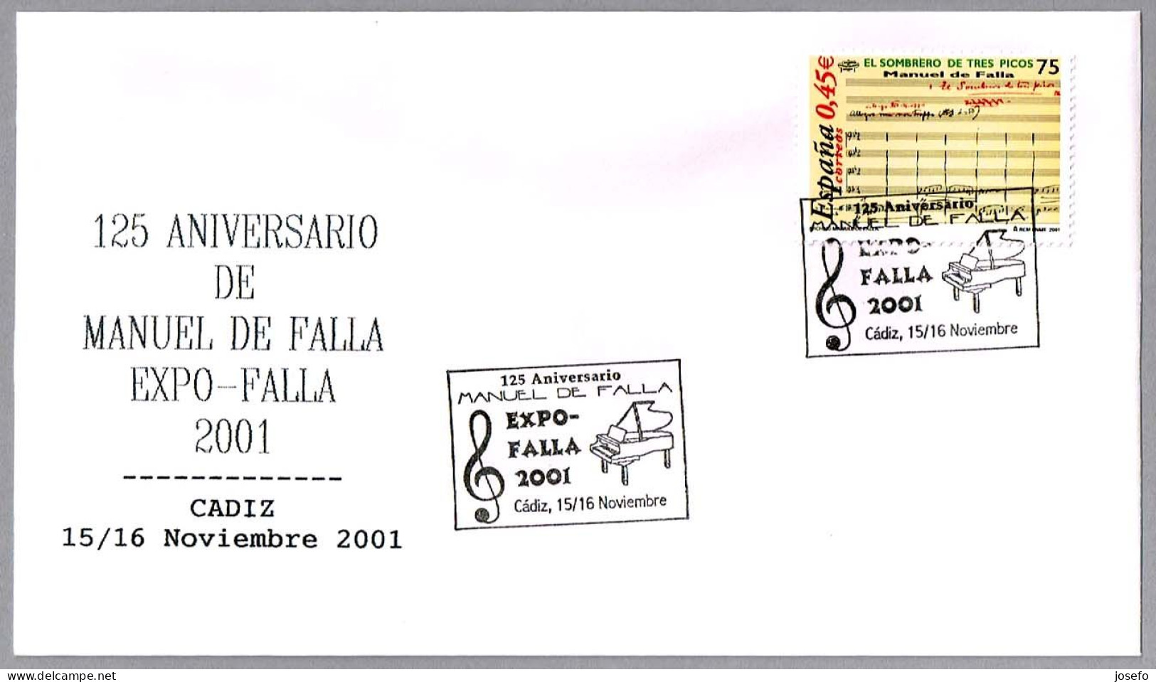 125 Aniversario De MANUEL DE FALLA. Cadiz, Andalucia, 2001 - Musique
