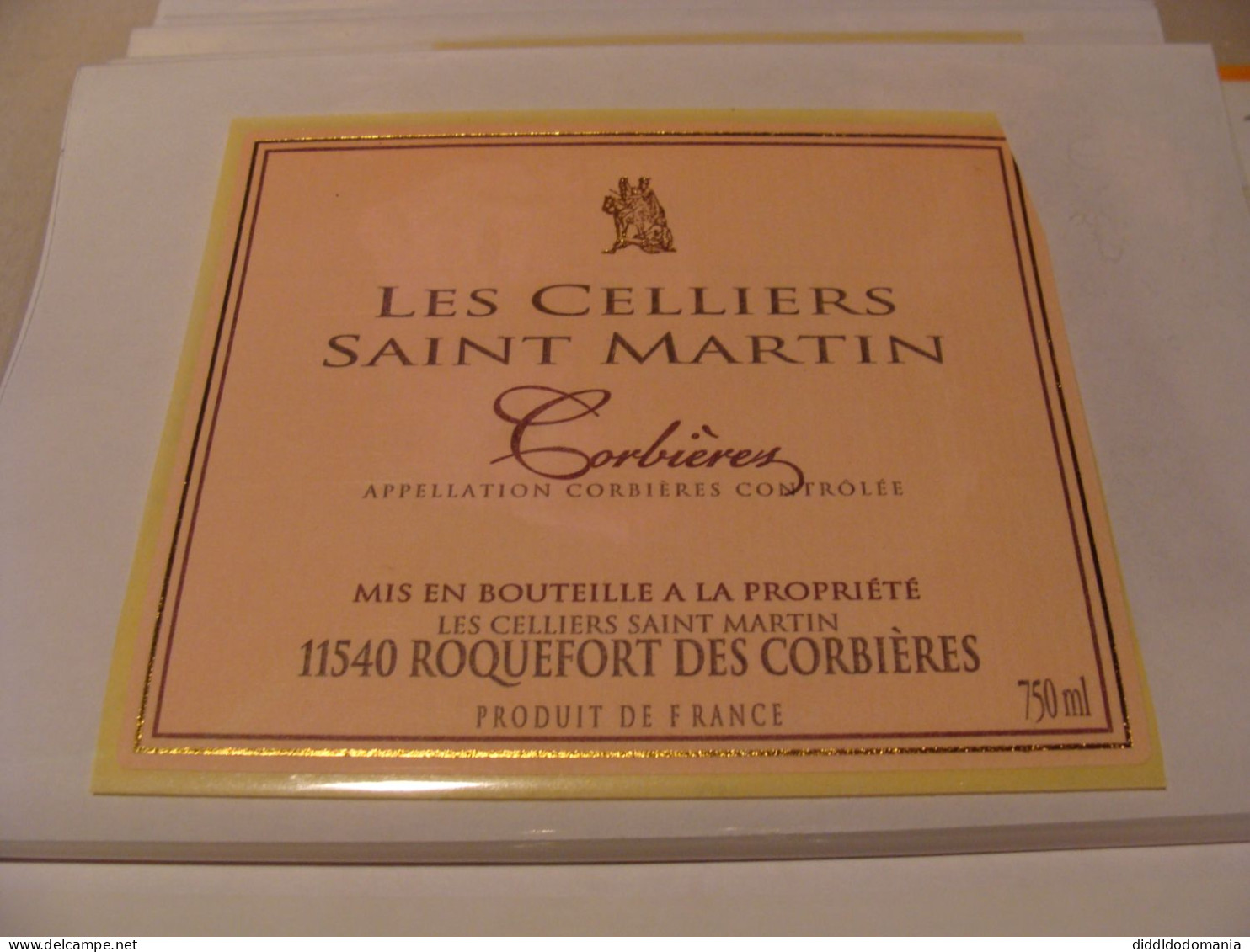 Etiquette De Vin Jamais Collée Wine Label  Weinetikett 1 Etiquettes Languedoc Roussillon Corbieres Celliers St Martin - Languedoc-Roussillon