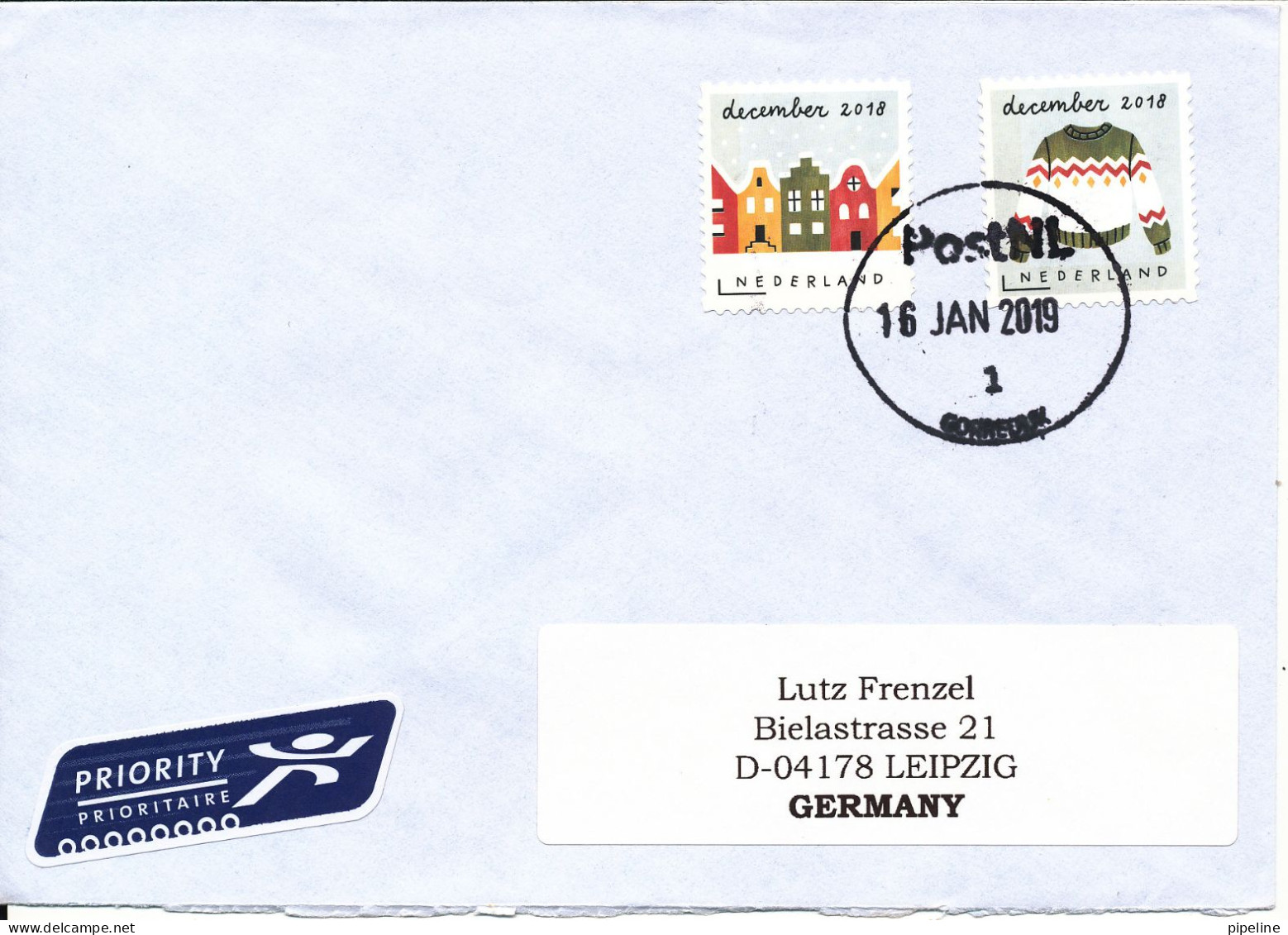 Netherlands Cover Sent To Germany 16-1-2019 - Storia Postale