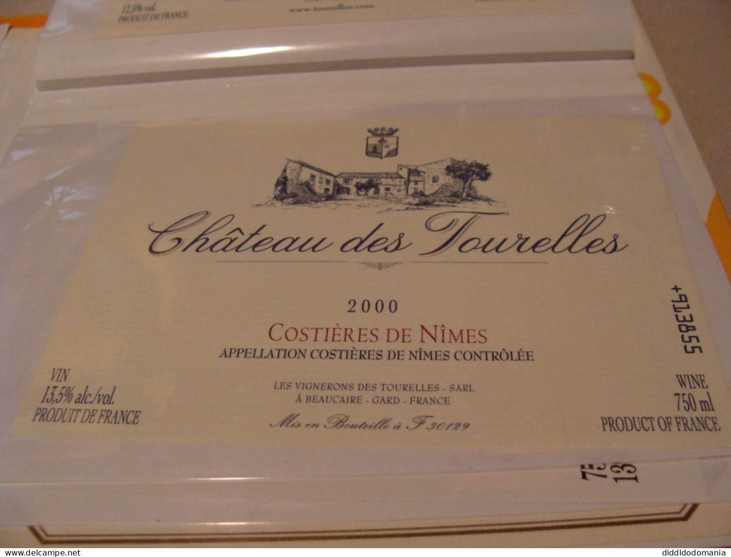 Etiquette De Vin Jamais Collée Wine Label  Weinetikett 1 Etiquettes Languedoc Roussillon Costieres De Nimes Tourelles - Languedoc-Roussillon