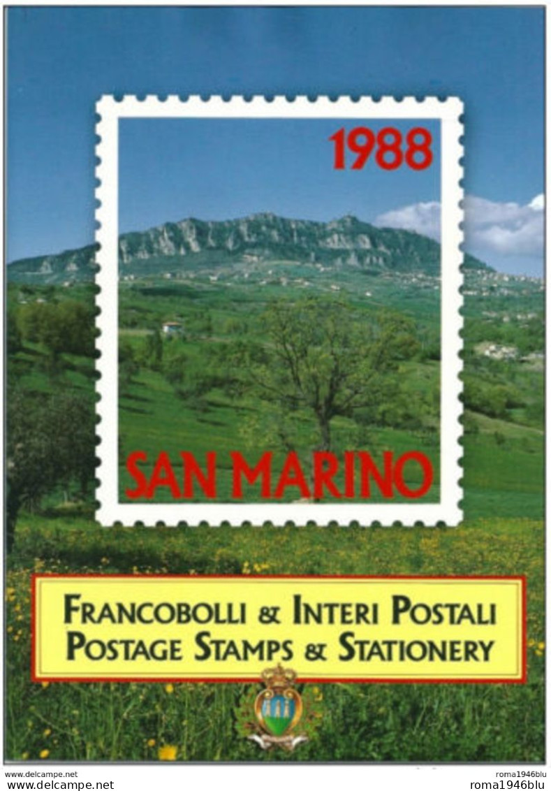 SAN MARINO 1988 FOLDER ANNATA COMPLETA ** MNH - Komplette Jahrgänge