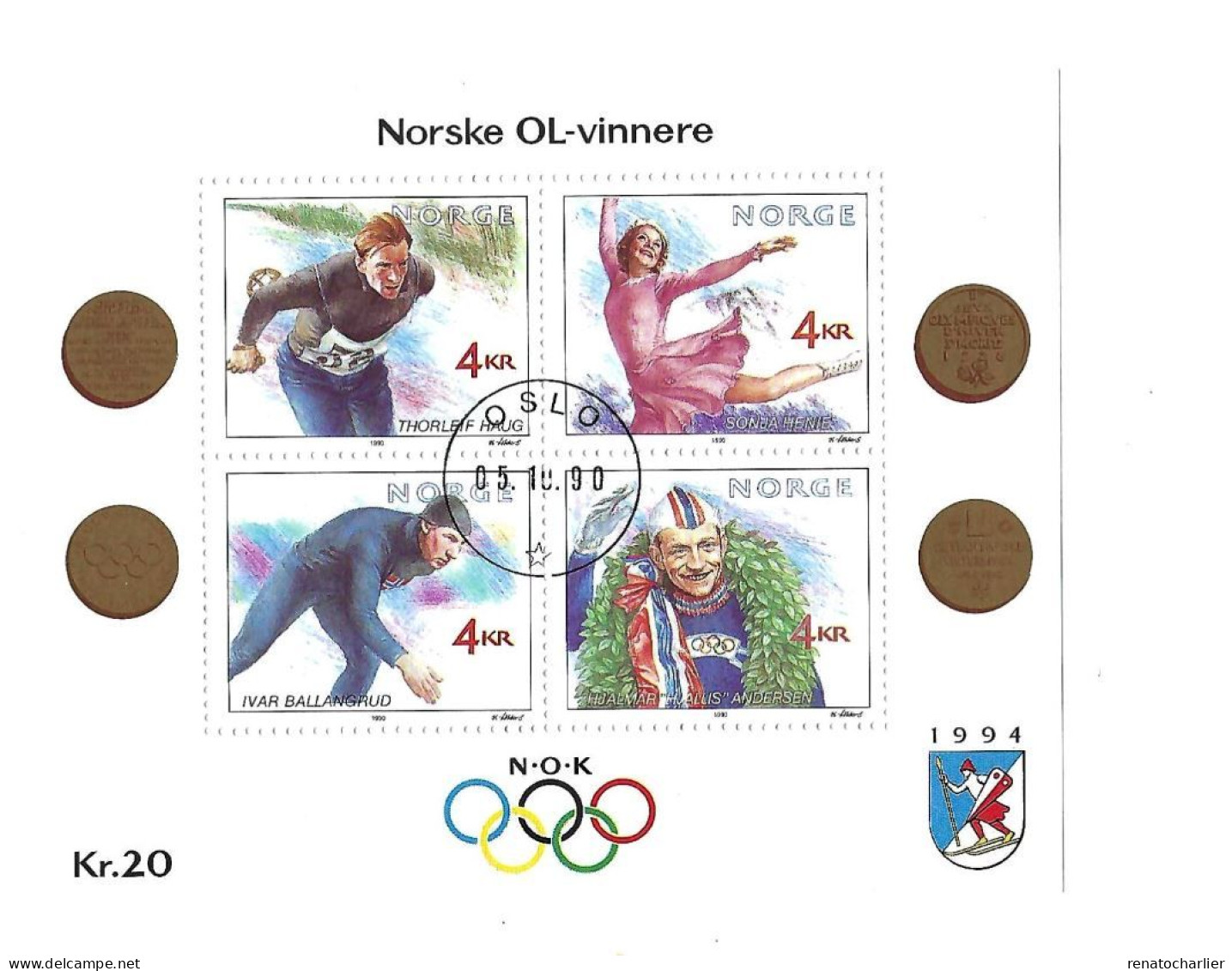 Vainqueurs Norvégiens Aux Jeux Olympiques. - Blokken & Velletjes
