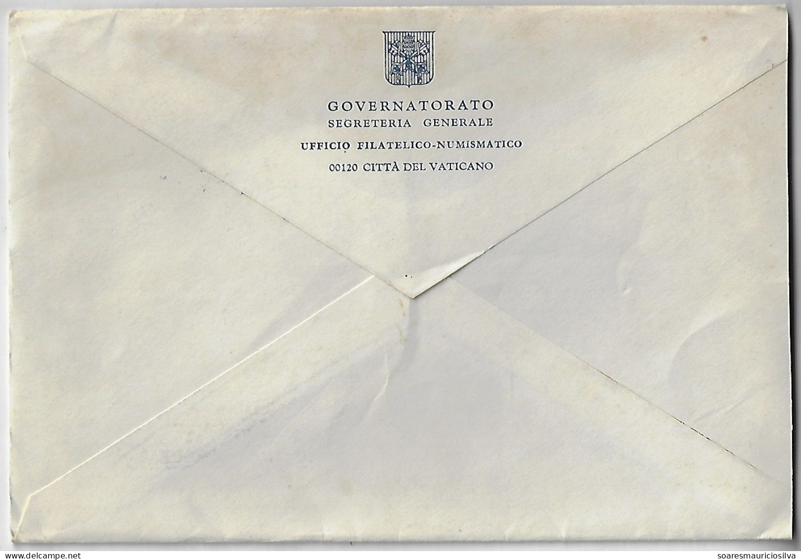 Vatican 1979 Airmail Cover Sent To Blumenau Brazil 2 Stamp Sculpture Series Pericles And Laokoon - Lettres & Documents