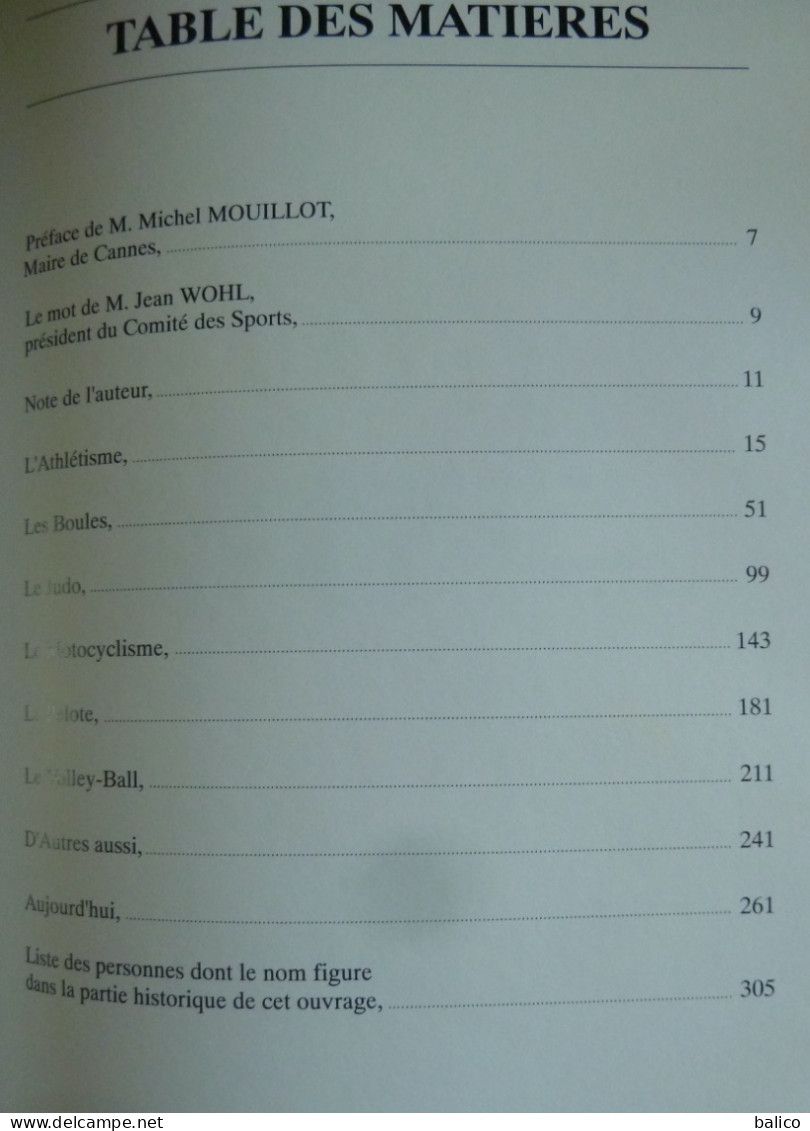La Fabuleuse Histoire du Sport Cannois - par André Cottalorda ( illustration de E. BELLINI )
