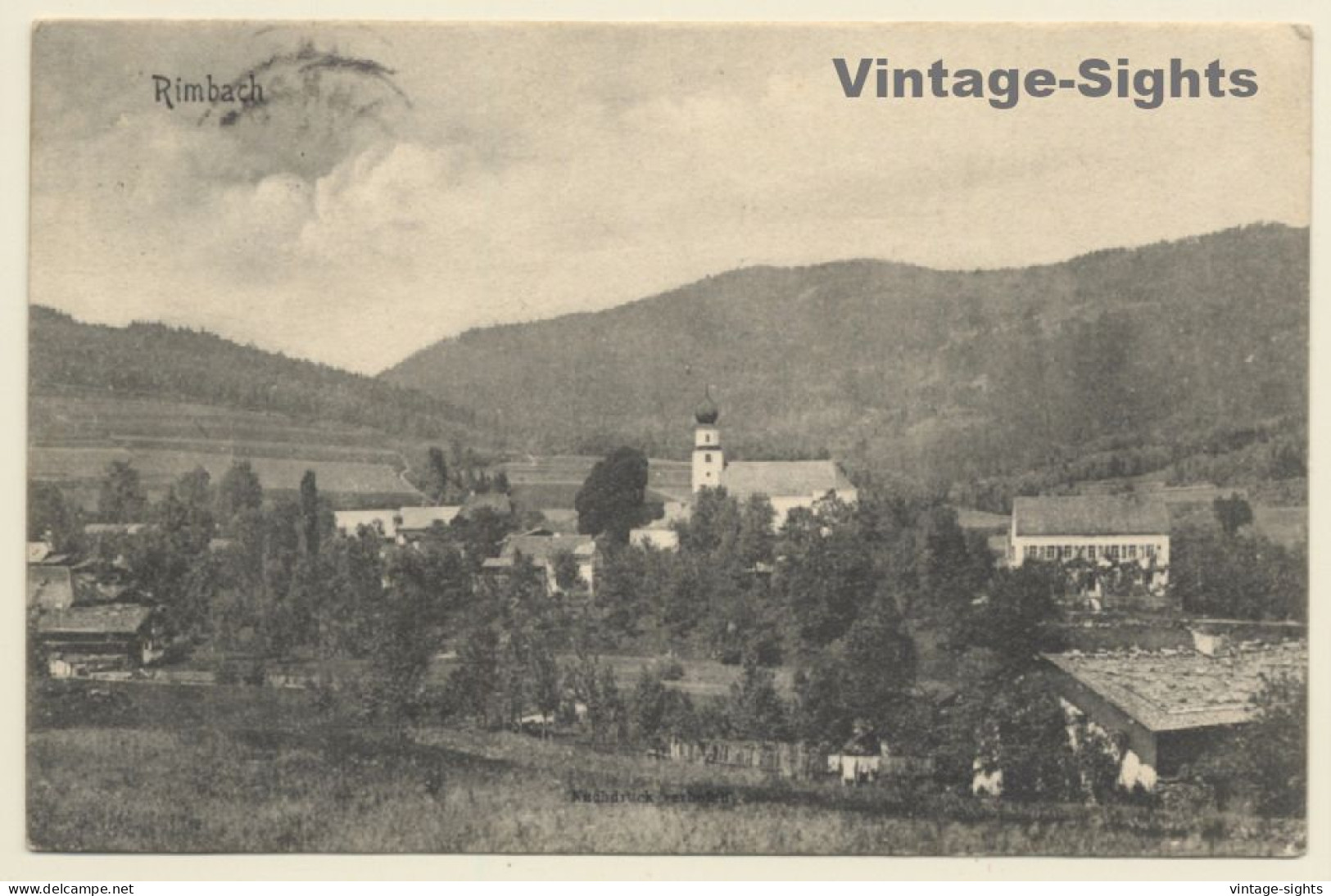 Rimbach (Cham) / Germany: Total View - Church (Vintage PC ~1910s/1920s) - Cham