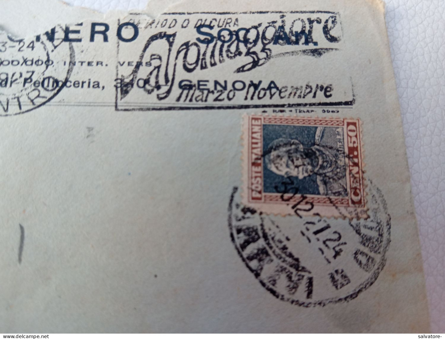 LETTERACON ANNULLO PUBBLICITARIO  SALSOMAGGIORE- VIAGGIATA 1924 - Publicité