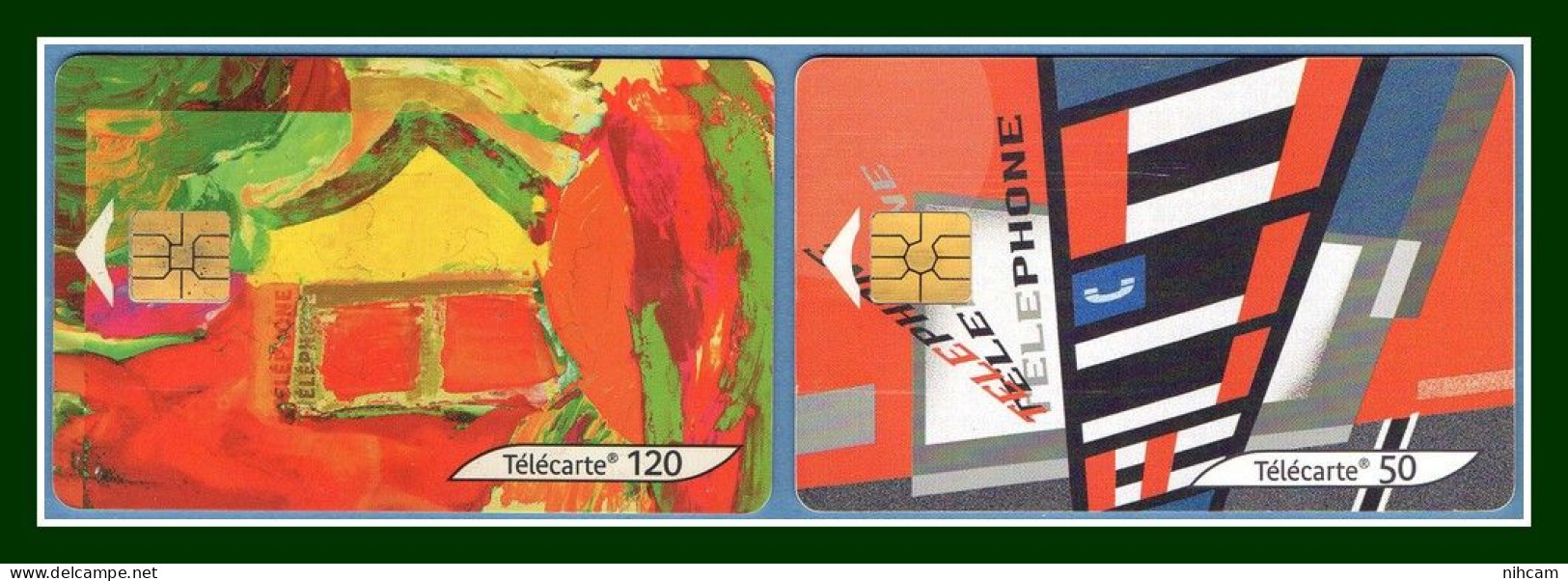 Lot 2Télécarte France 50 +120 U Courants Artistiques N°2 Et 4 11/00 Fauvisme (France) Constructivisme (Russie) - 2000