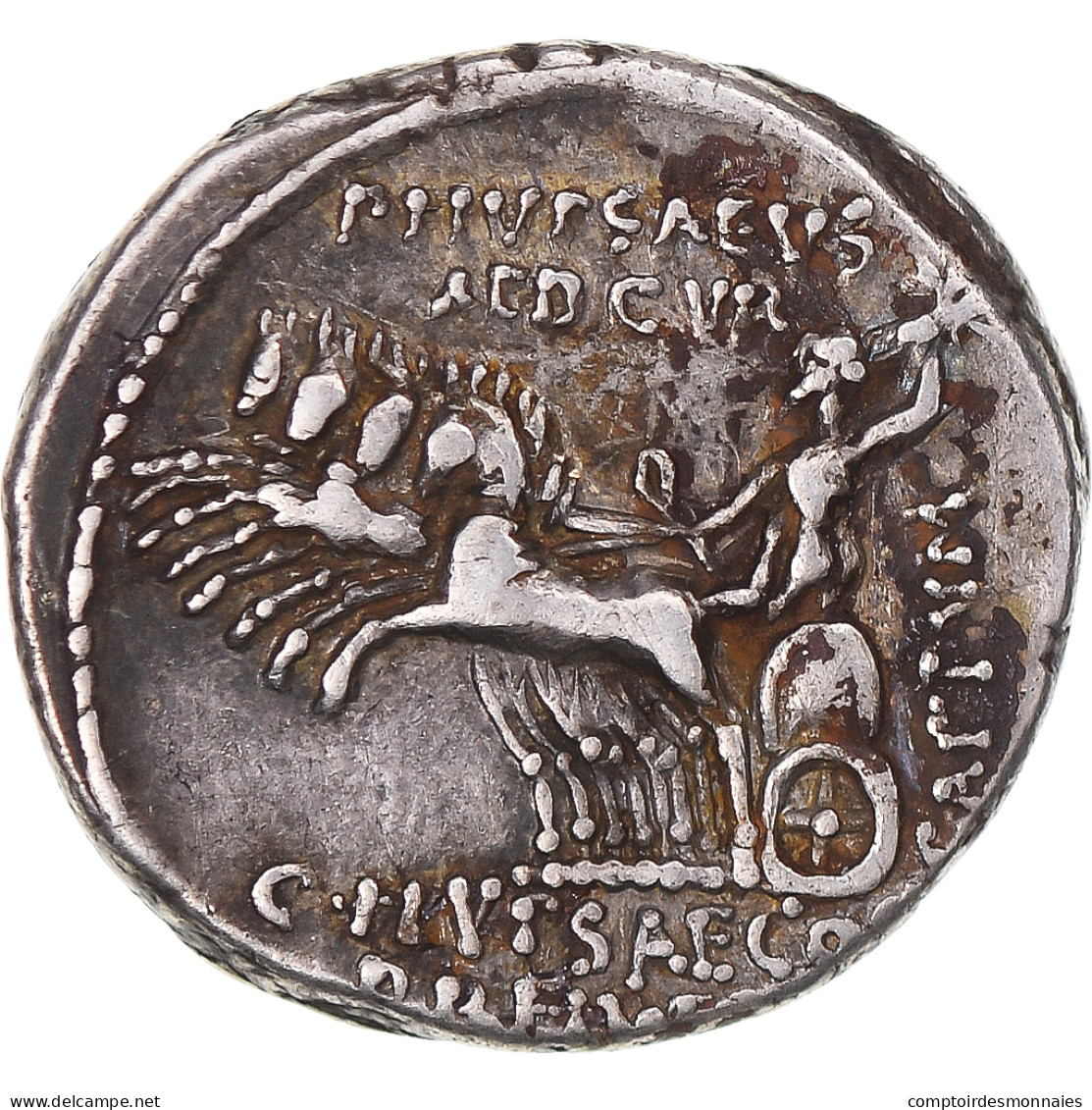 Monnaie, Plautia, Denier, 58 BC, Rome, TTB, Argent, Sear:379 - République (-280 à -27)