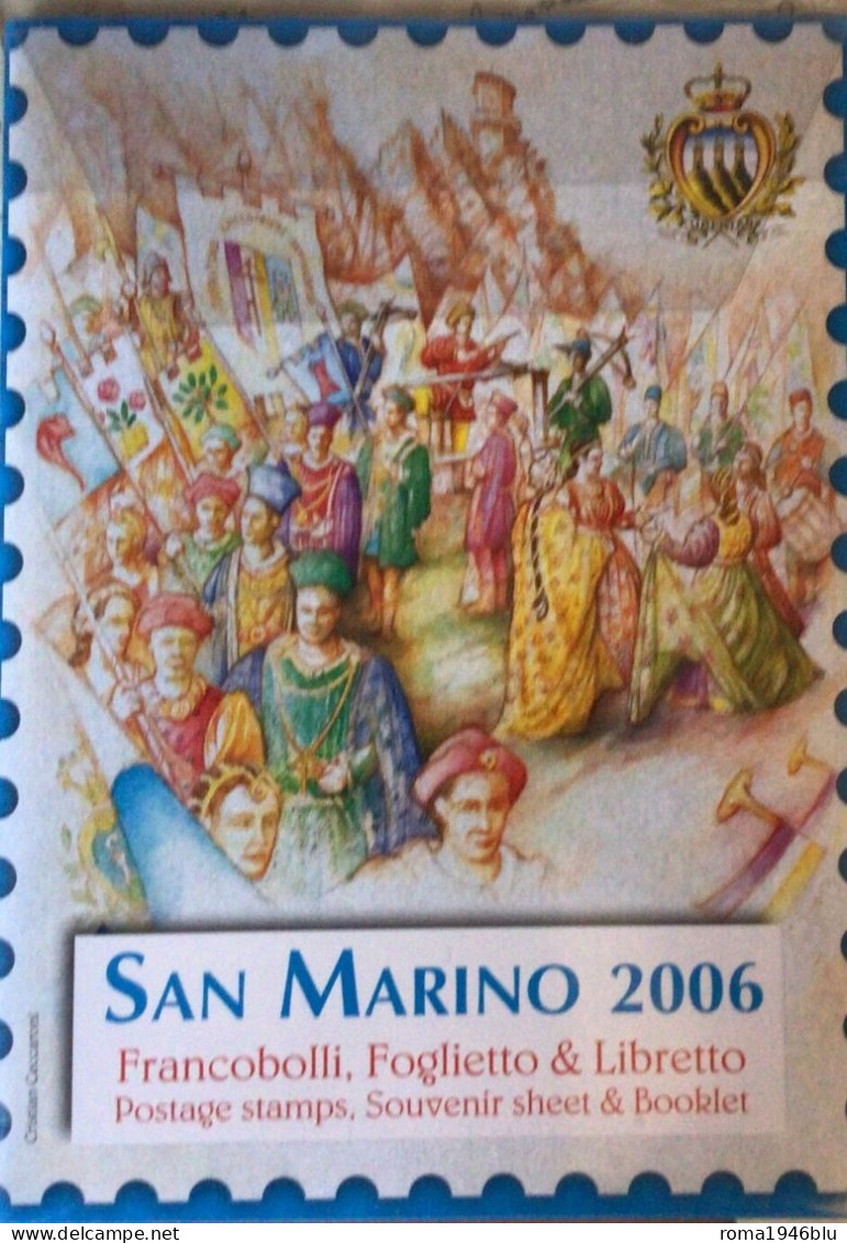 SAN MARINO 2006 FOLDER ANNATA COMPLETA + BF + LIBRETTO ** MNH - Años Completos