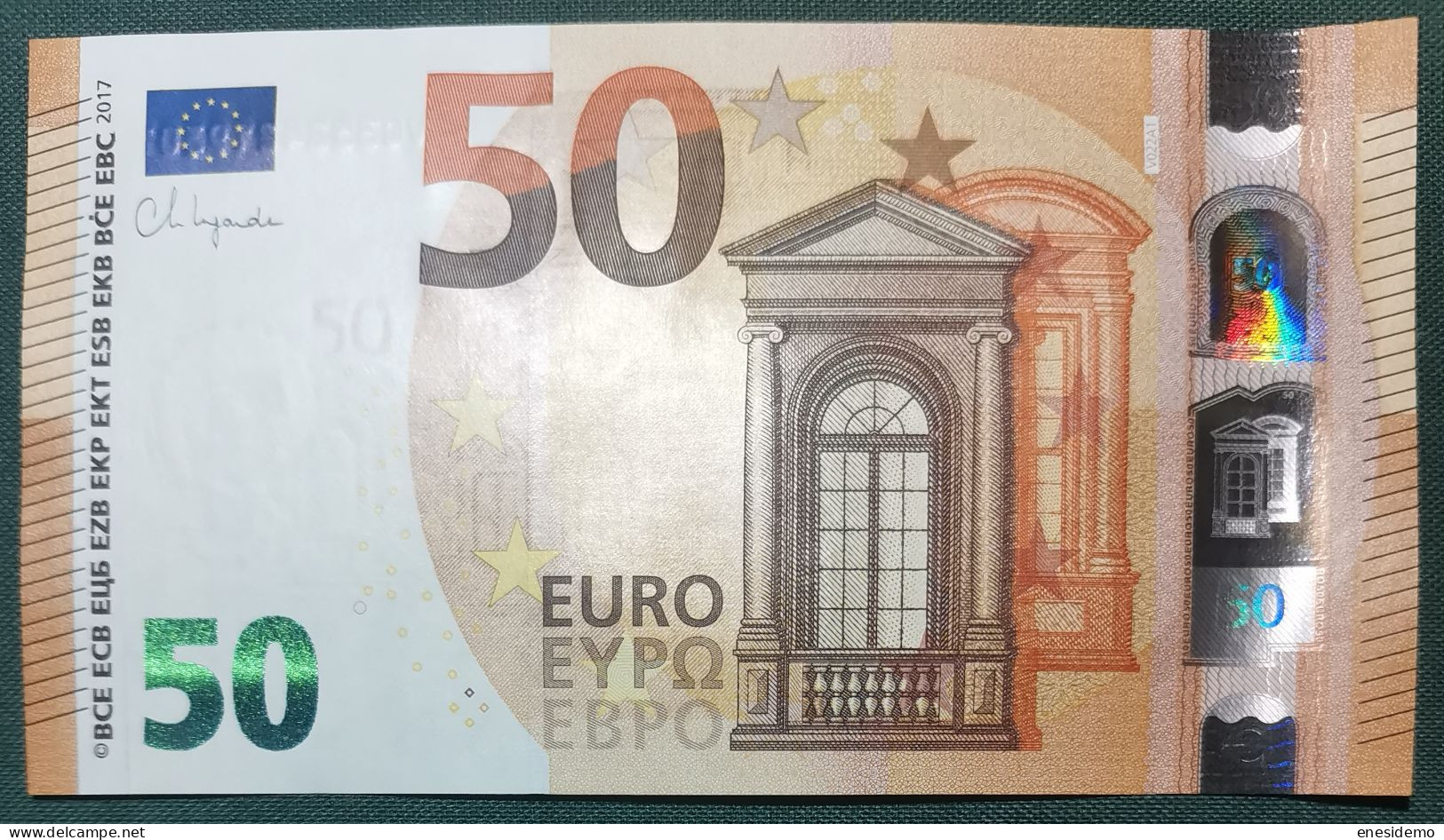 50 EURO SPAIN 2017 LAGARDE V022A2 VC SC FDS UNC. PERFECT - 50 Euro