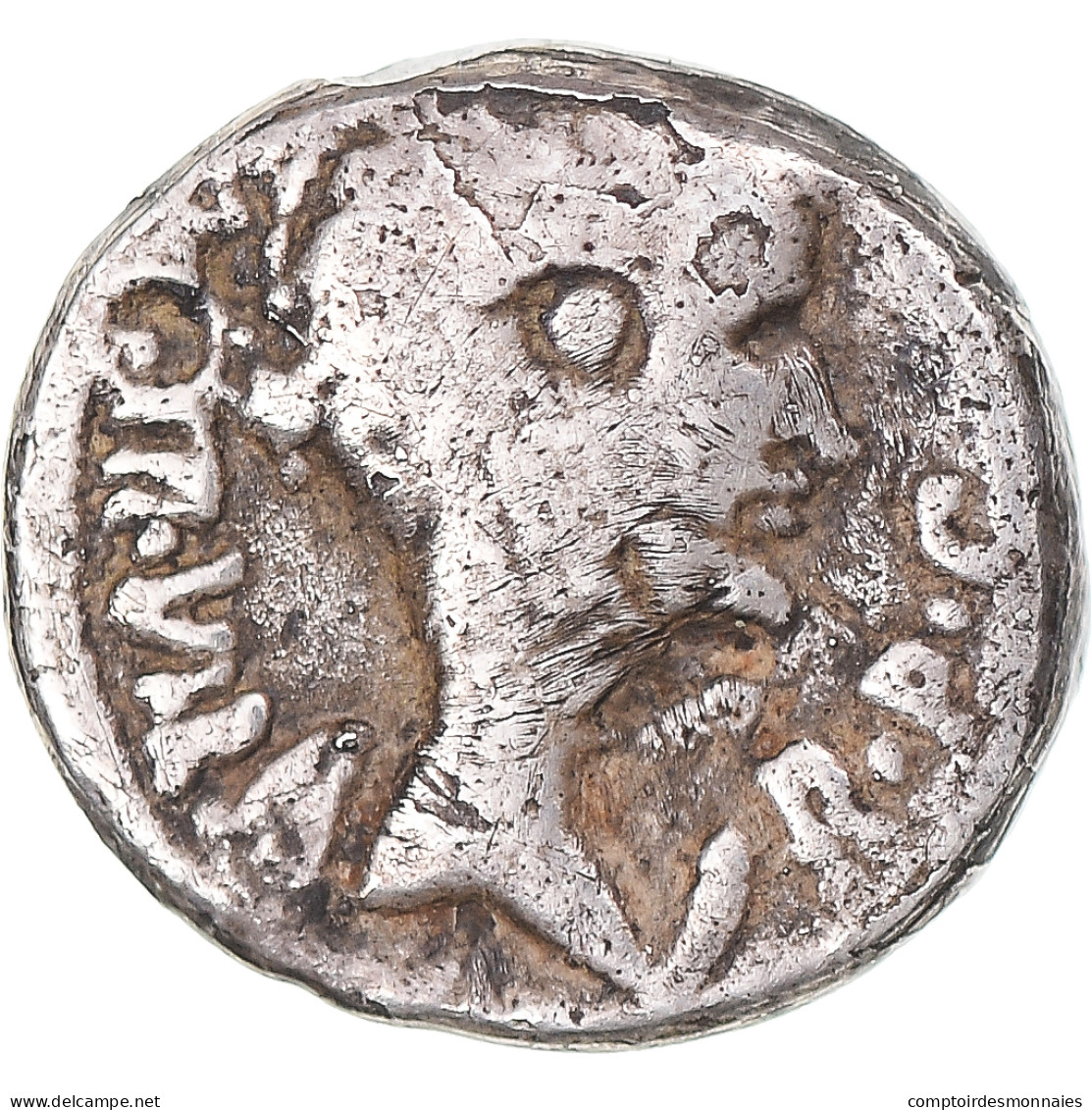 Monnaie, Fulvia, Quinaire, 42 BC, Lugdunum, Contremarque, TB, Argent, Sear:1419 - République (-280 à -27)