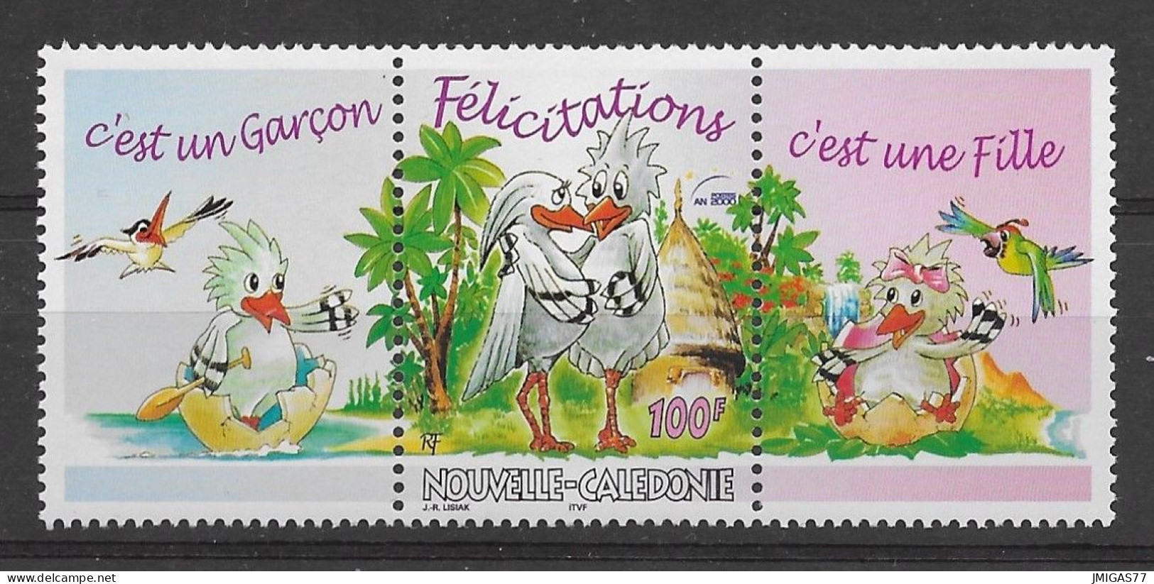 Nouvelle Calédonie N° 834 Triptyque Neuf ** MNH - Unused Stamps