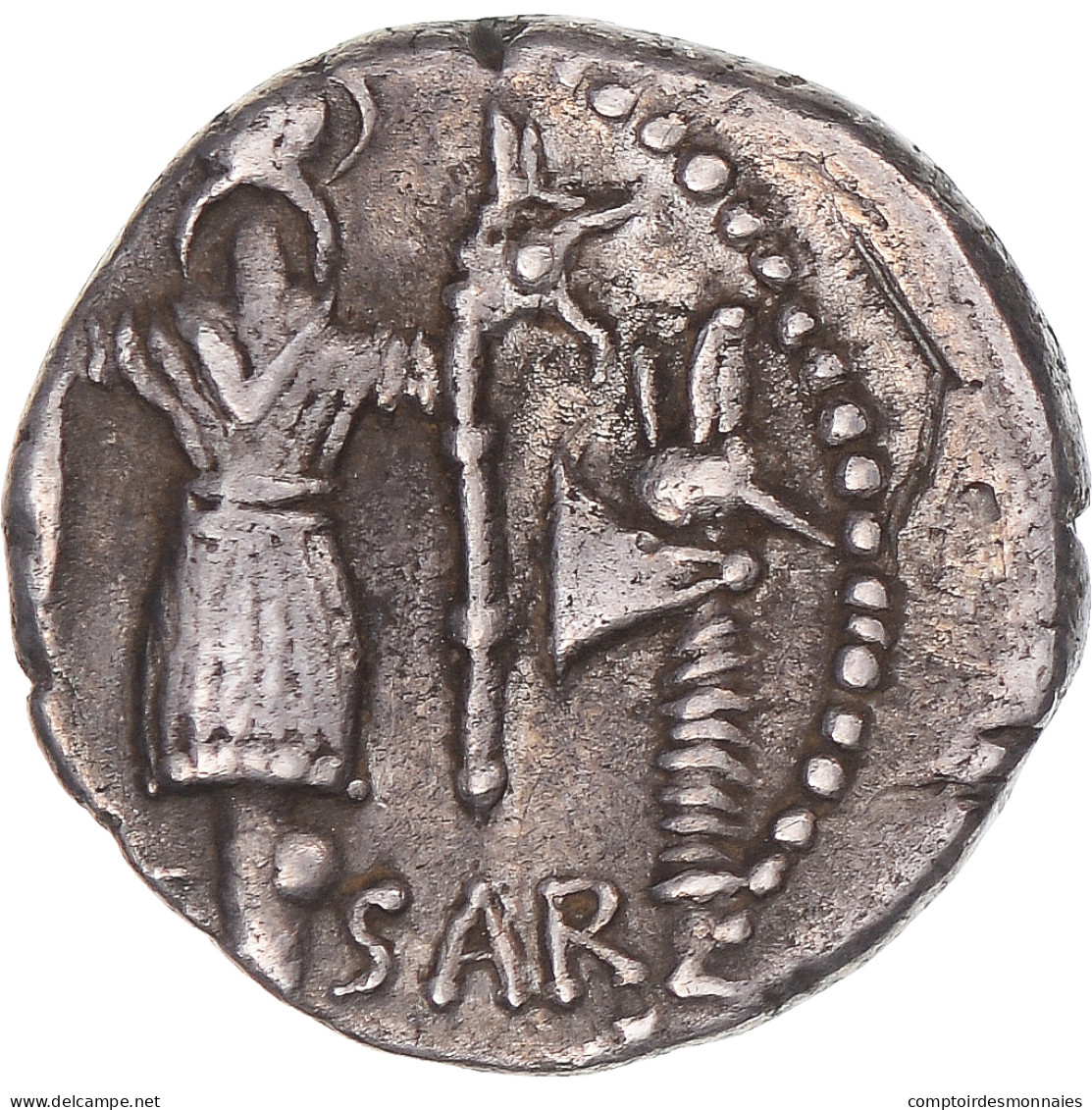 Monnaie, Jules César, Denier, 48 BC, Military Mint, TTB, Argent, Sear:1400 - Repubblica (-280 / -27)