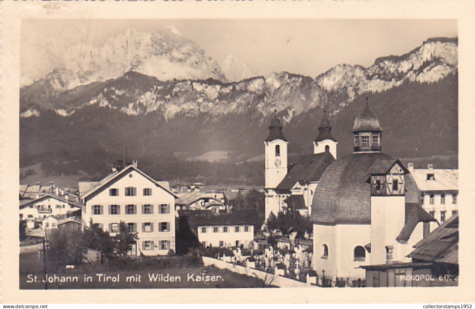 ST JOHANN IN TIROL PARTIAL TOWN PANORAMA, MOUNTAINS - St. Johann In Tirol