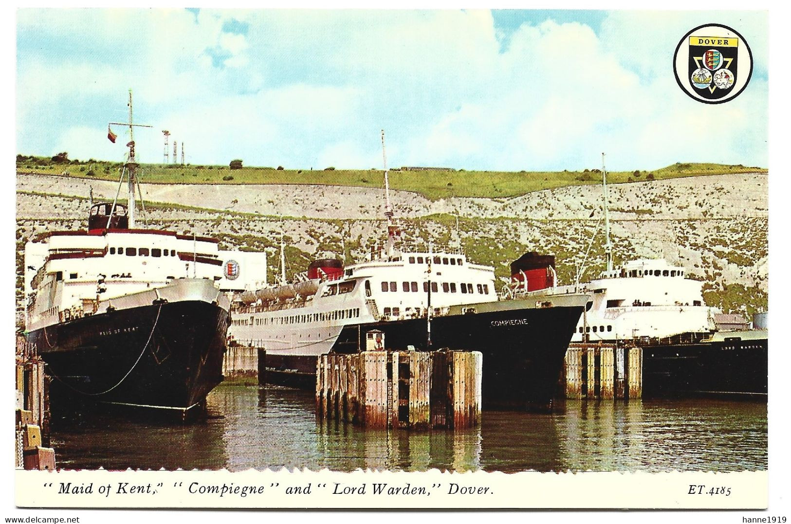 Dover Maid Of Kent & Compiegne And Lord Warden Photo Card Kent England Htje - Dover