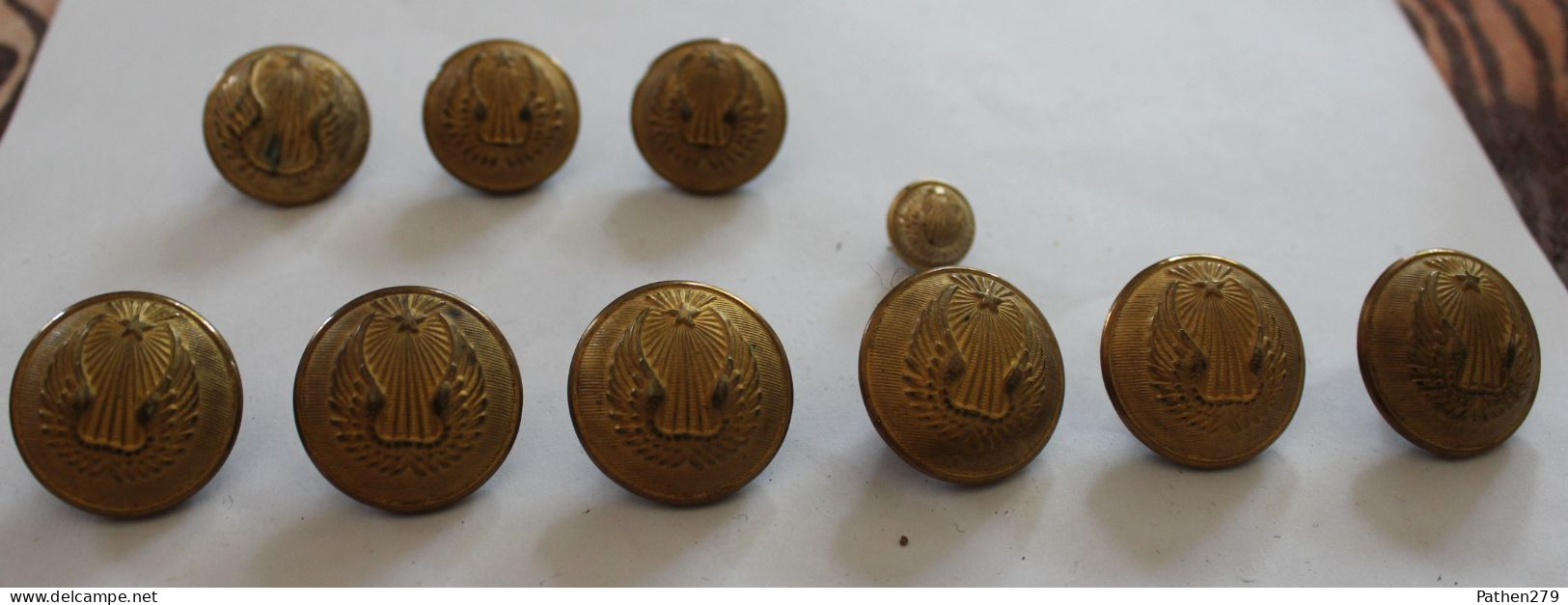 Lot De Boutons Armée De L'air Pour Veste Et Manteau De Tenue De Sortie - Buttons