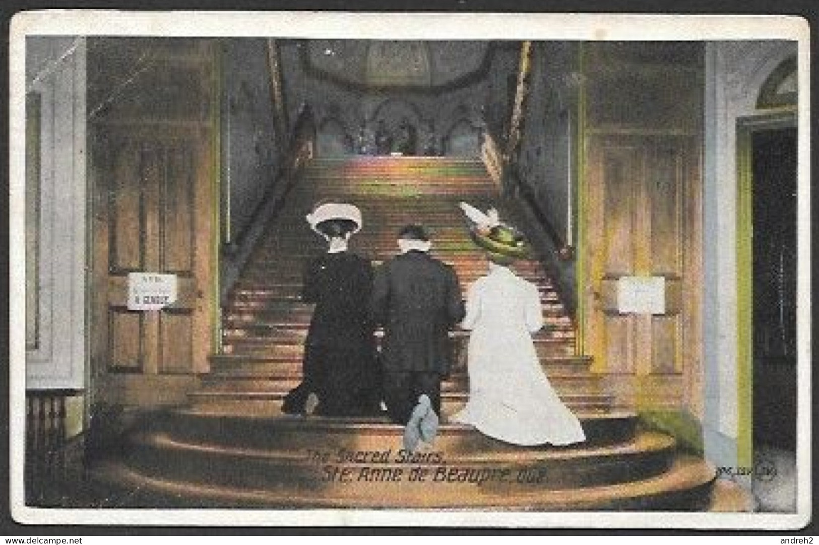 Ste Anne De Beaupré  Québec - The Sacred Stairs - Postmarked 1921 By Valentine & Sons - No: 106159 - Ste. Anne De Beaupré