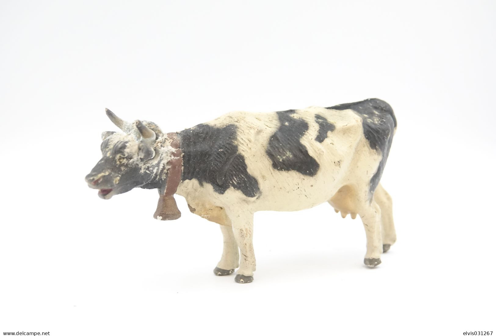 Elastolin, Lineol Hauser, Animals Cow N°4004, Vintage Toy 1930's - Beeldjes